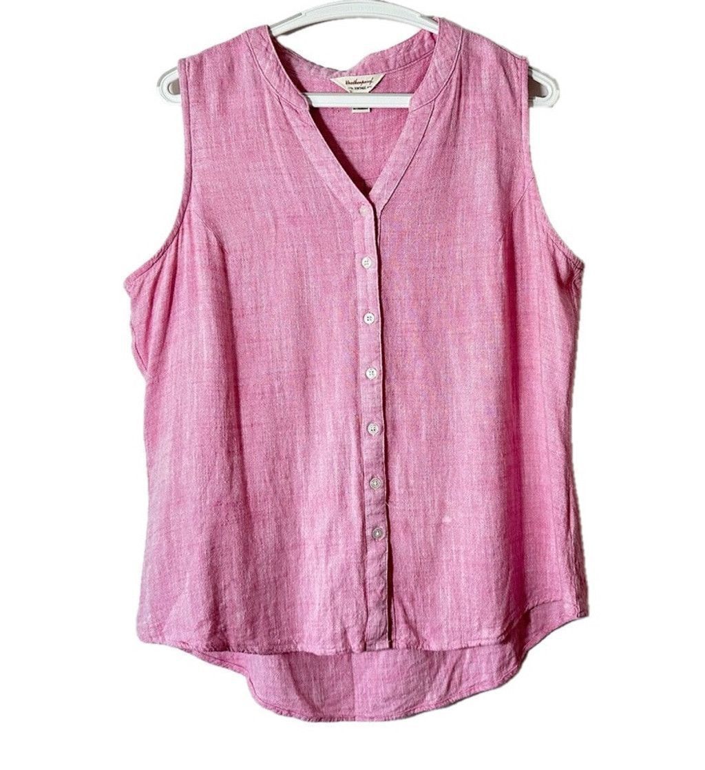 Weatherproof Weatherproof Linen Pink Shirt Size Large Button Down Shirt Size L / US 10 / IT 46 - 1 Thumbnail
