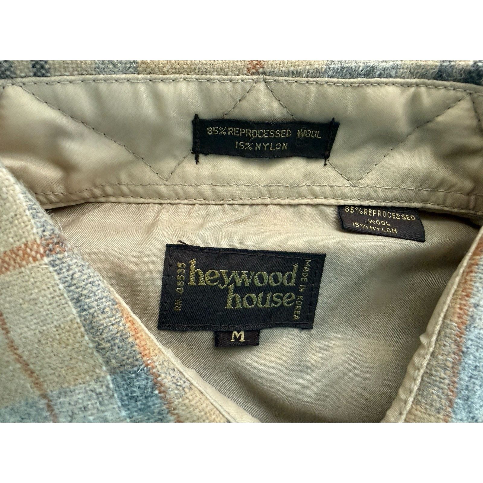 Other VTG Heywood House 85% Wool Plaid Mens Shirt Cabin Core Shirt Size US M / EU 48-50 / 2 - 8 Thumbnail