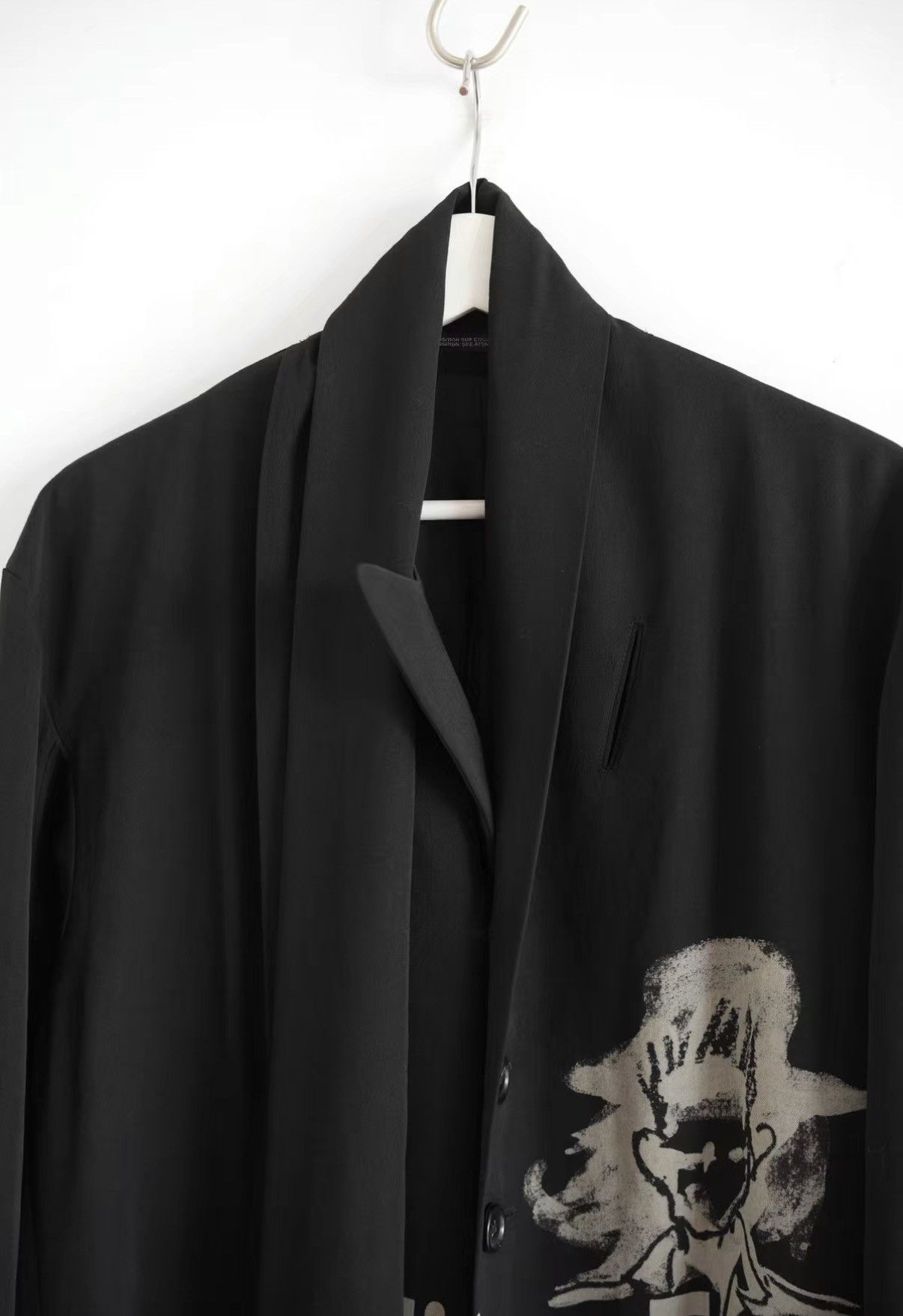 Yohji Yamamoto Yohji Yamamoto 17AW Worker Discharge-Print Scarf Coat J4 Size US S / EU 44-46 / 1 - 3 Thumbnail