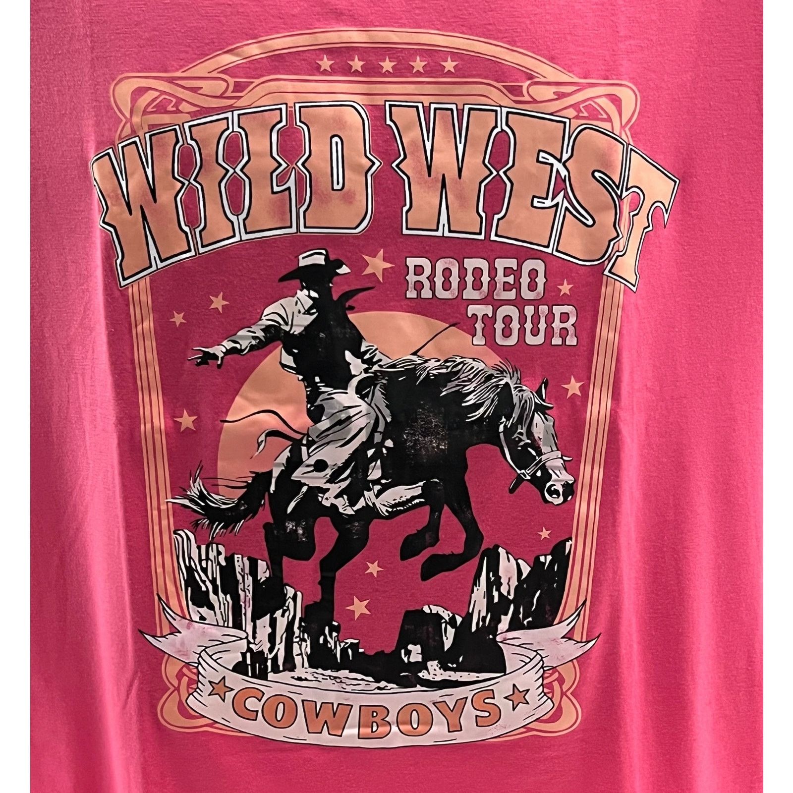 Other Woman’s Wild West Rodeo Tour Cowboys Graphic T-Shirt Pink Size S / US 4 / IT 40 - 3 Thumbnail