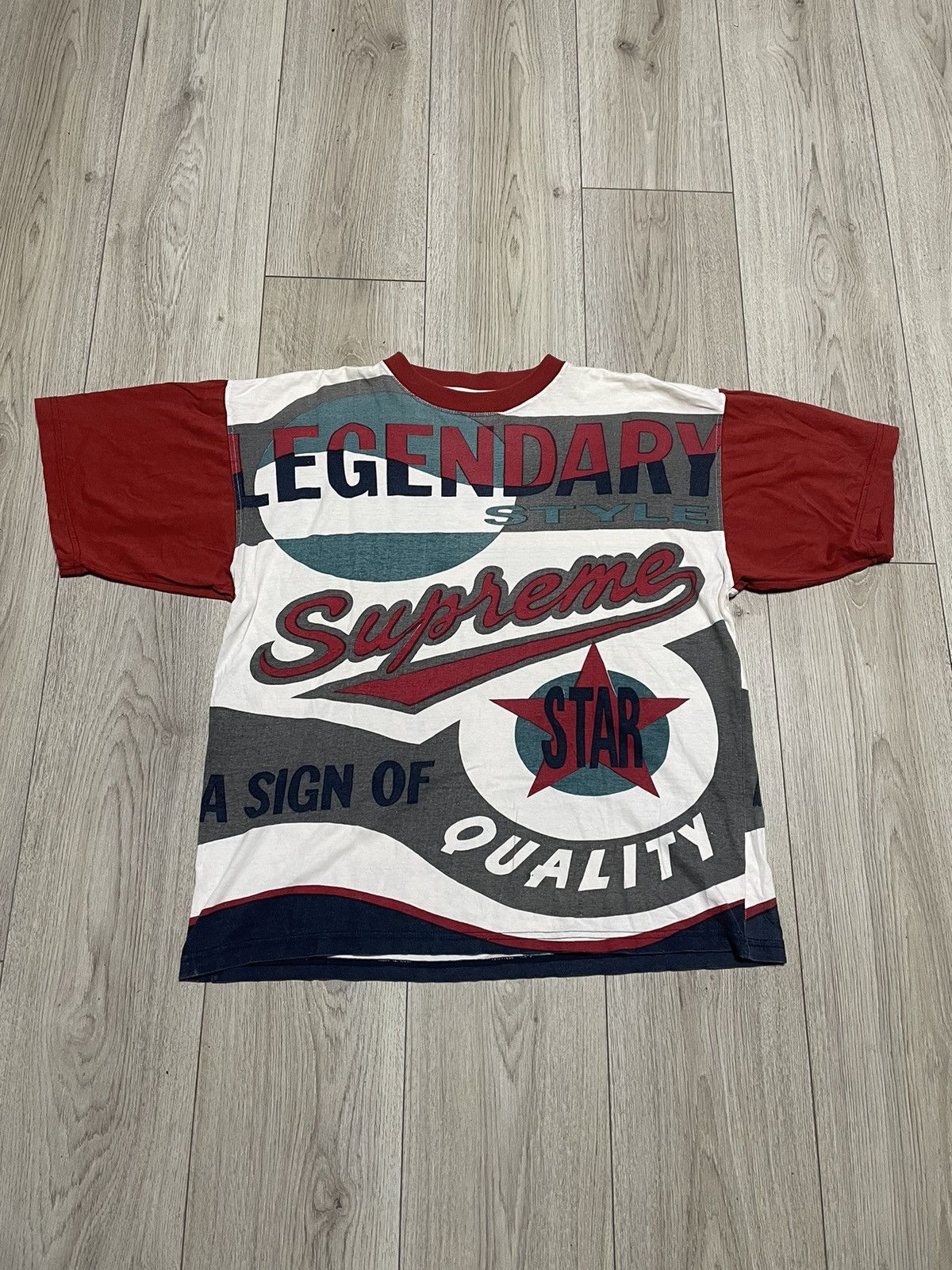 Vintage Vintage Legendary Supreme All Over Print AOP Tee Banner Size US XL / EU 56 / 4 - 1 Thumbnail