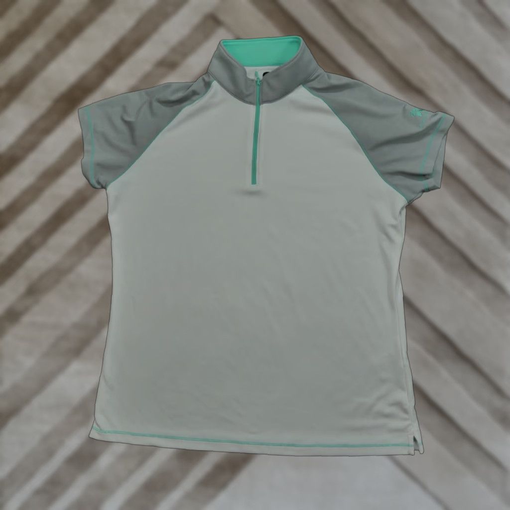 Footjoy FootJoy Shirt Womens L White Quarter Zip Casual Outdoor 1/4 Zip Lightweight, 7/10 condition Size L / US 10 / IT 46 - 1 Thumbnail