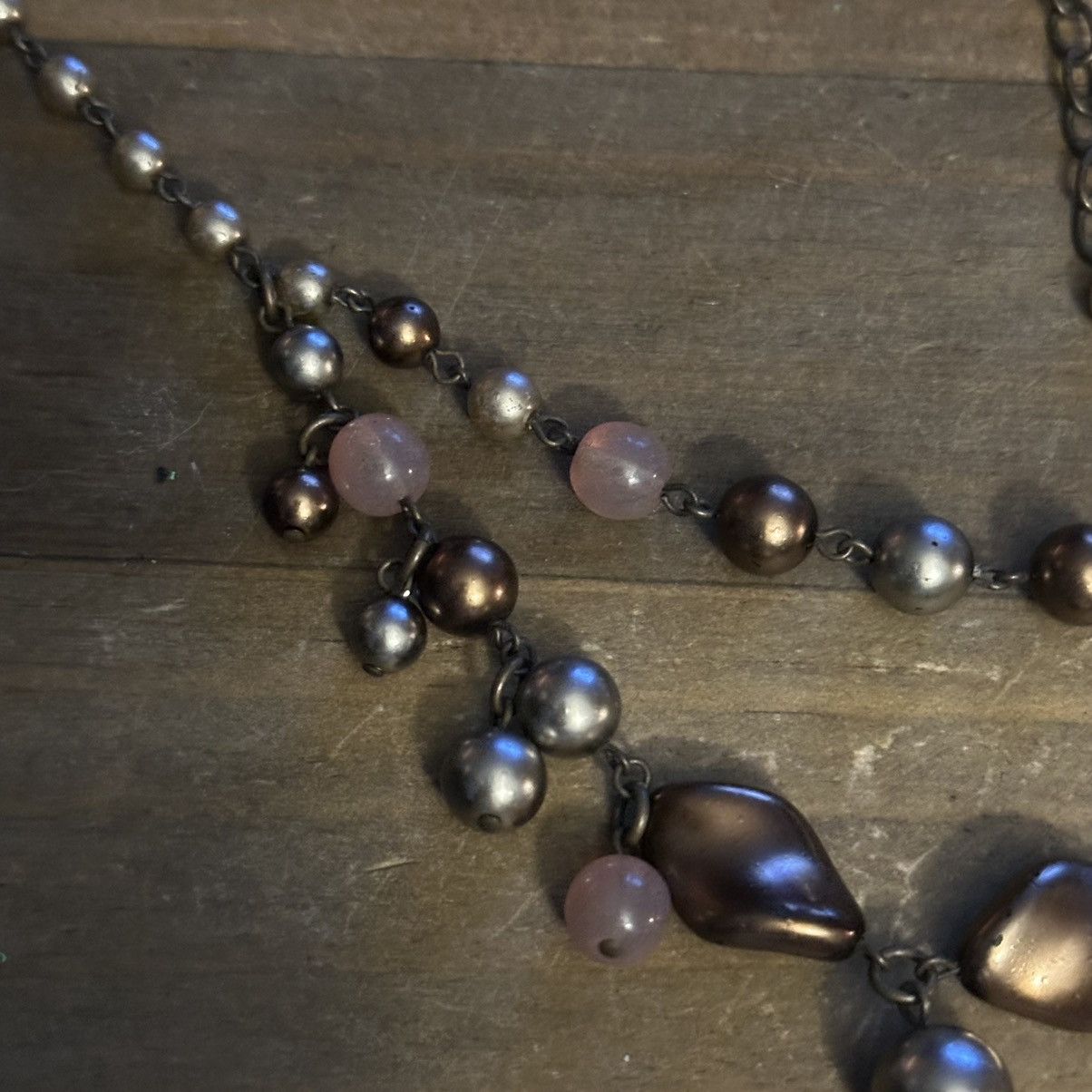 Other Draped copper and silver pearl necklace Size ONE SIZE - 5 Thumbnail