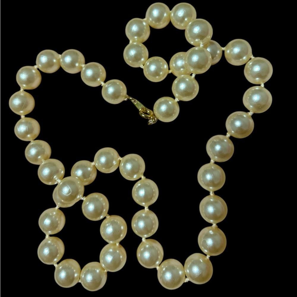Designer Cream-coloured Pearl Necklace Size ONE SIZE - 2 Thumbnail
