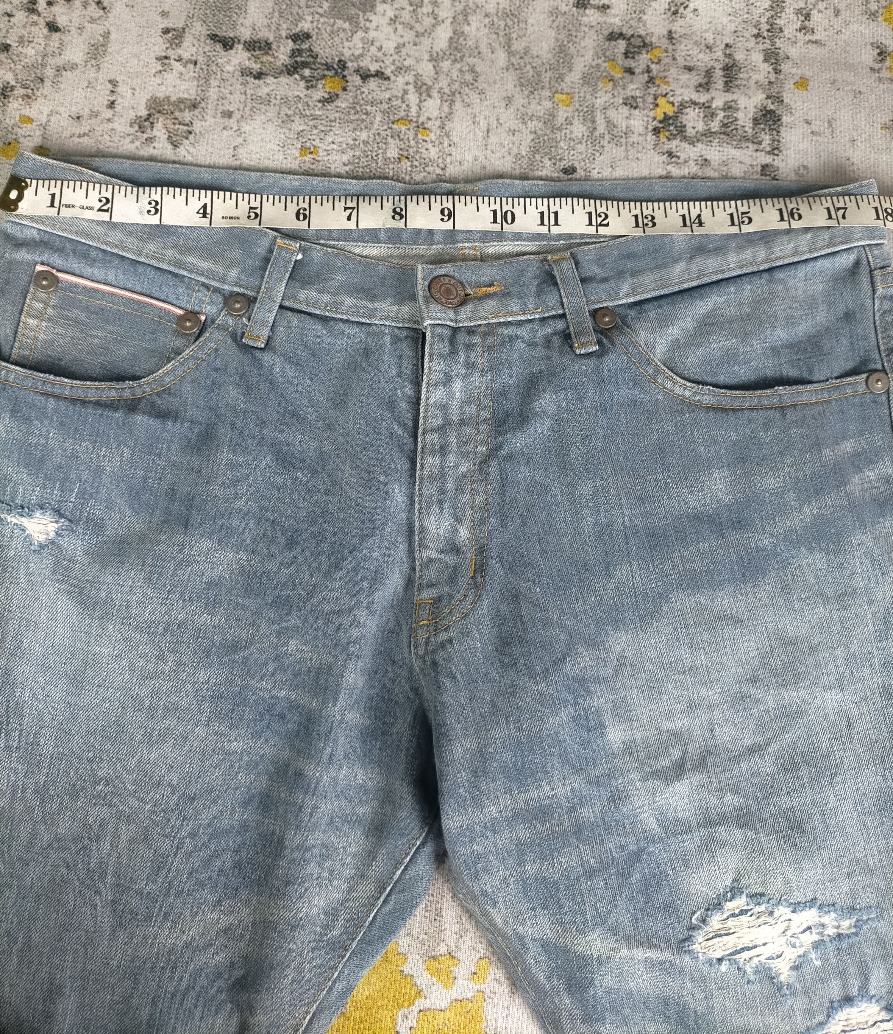 Takeo Kikuchi 🔥 Designer Takeo kikuchi Distressed Selvedge Jeans Size US 35 - 7 Thumbnail