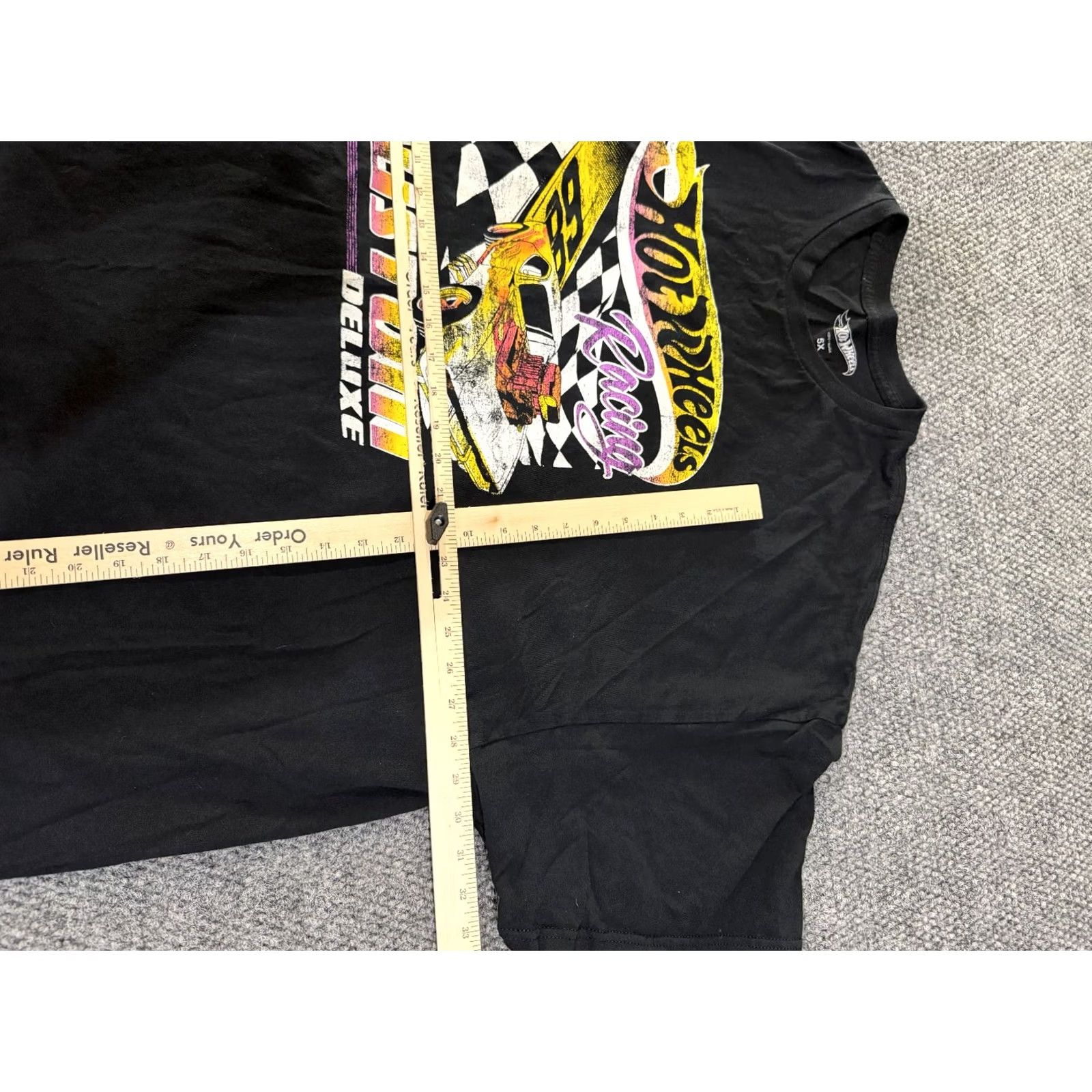 Vintage Hot Wheels Shirt Mens 5XL Black Racing Graphic Logo Cotton Crew Neck Short Sleeve T-Shirt Size US XXL / EU 58 / 5 - 5 Thumbnail