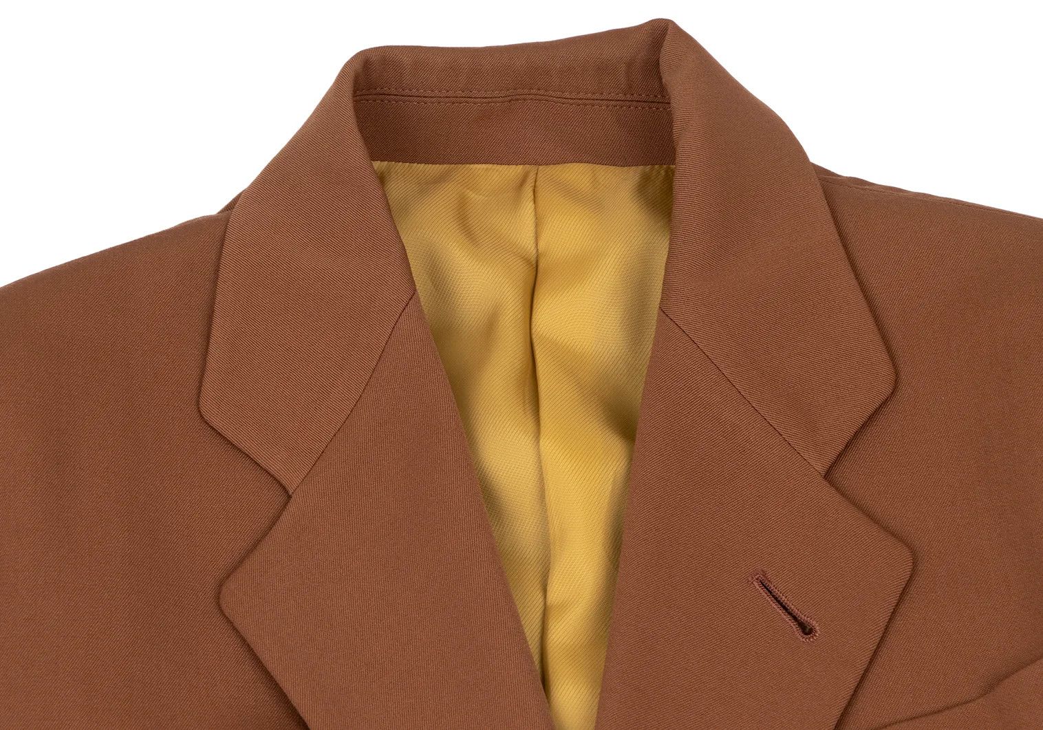 Jean Paul Gaultier Wool Gabardine Jacket with Button Design in Brown Size US M / EU 48-50 / 2 - 3 Thumbnail