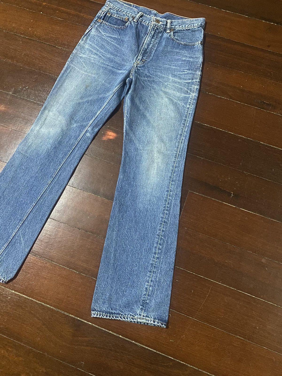 Warehouse Fire 🔥 vintage inspired 50s WAREHOUSE gripper zipper denim Size US 31 - 3 Thumbnail