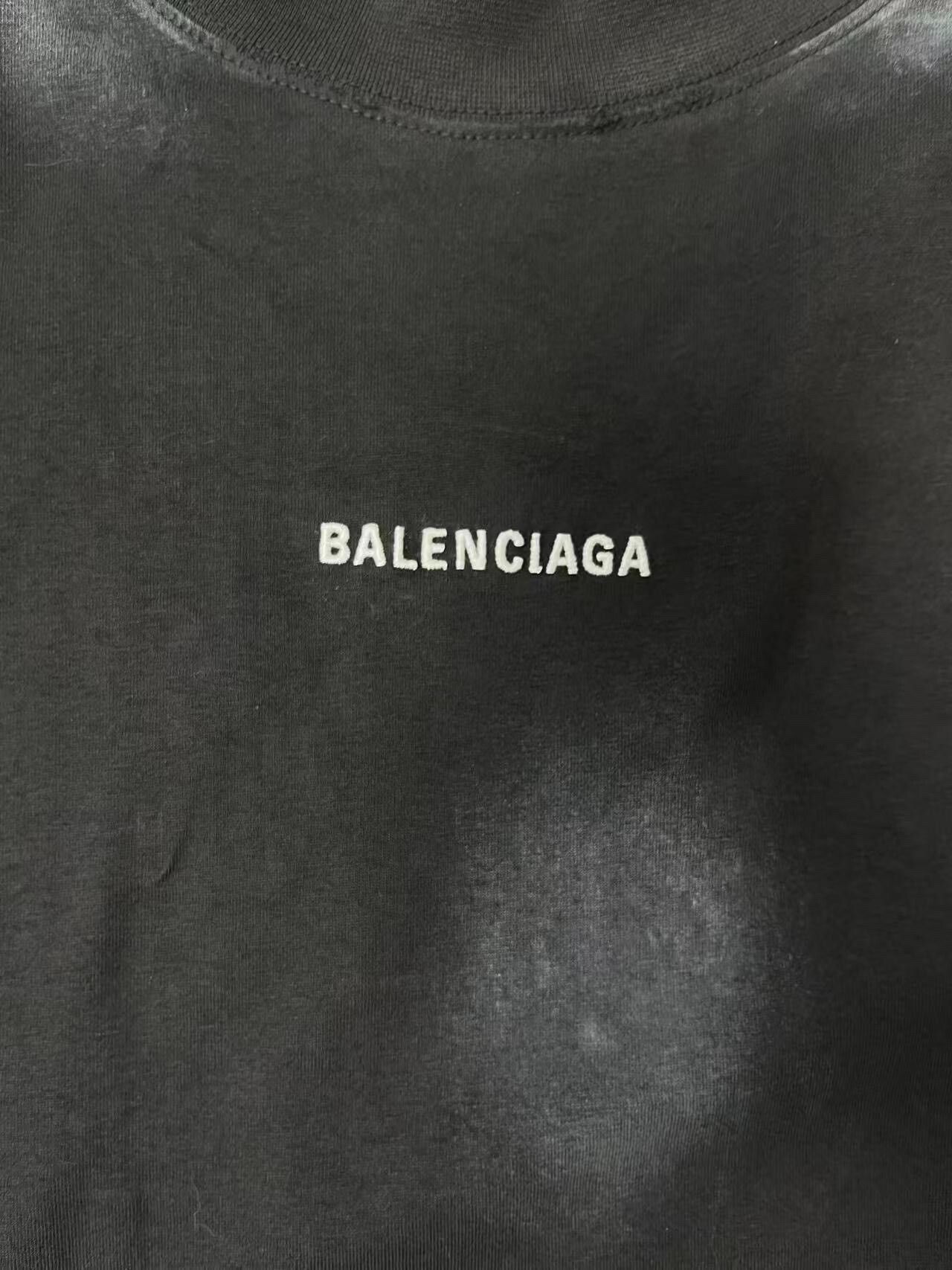 Balenciaga Balenciaga Black Short Sleeve Knit T-Shirt Size US L / EU 52-54 / 3 - 3 Thumbnail