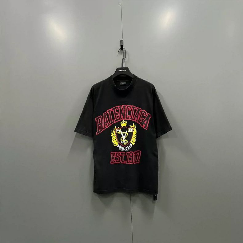 Balenciaga Wheat scissor letter logo short-sleeved