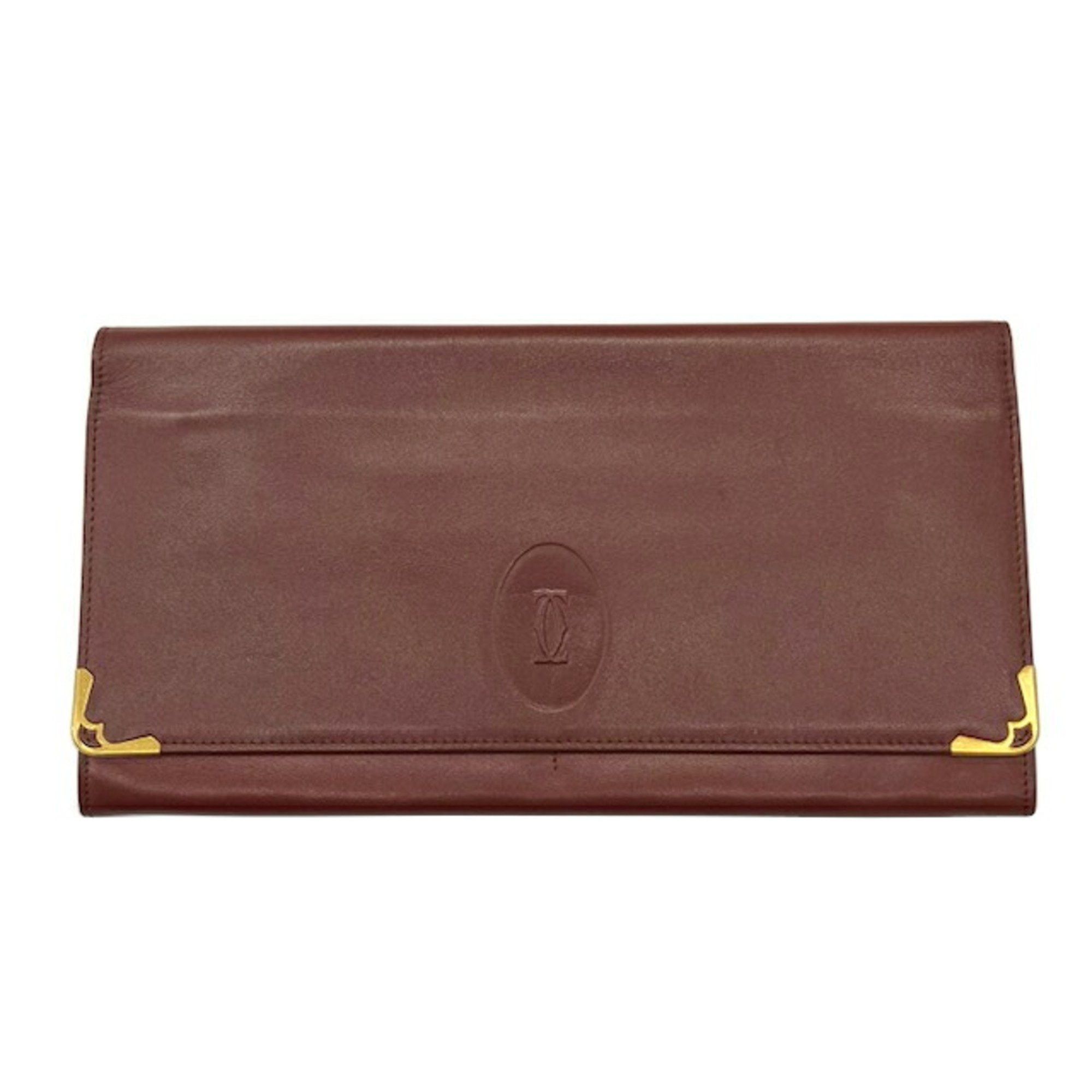 Cartier Cartier Must Line Clutch Bag Bordeaux Second for Women Size ONE SIZE - 1 Thumbnail