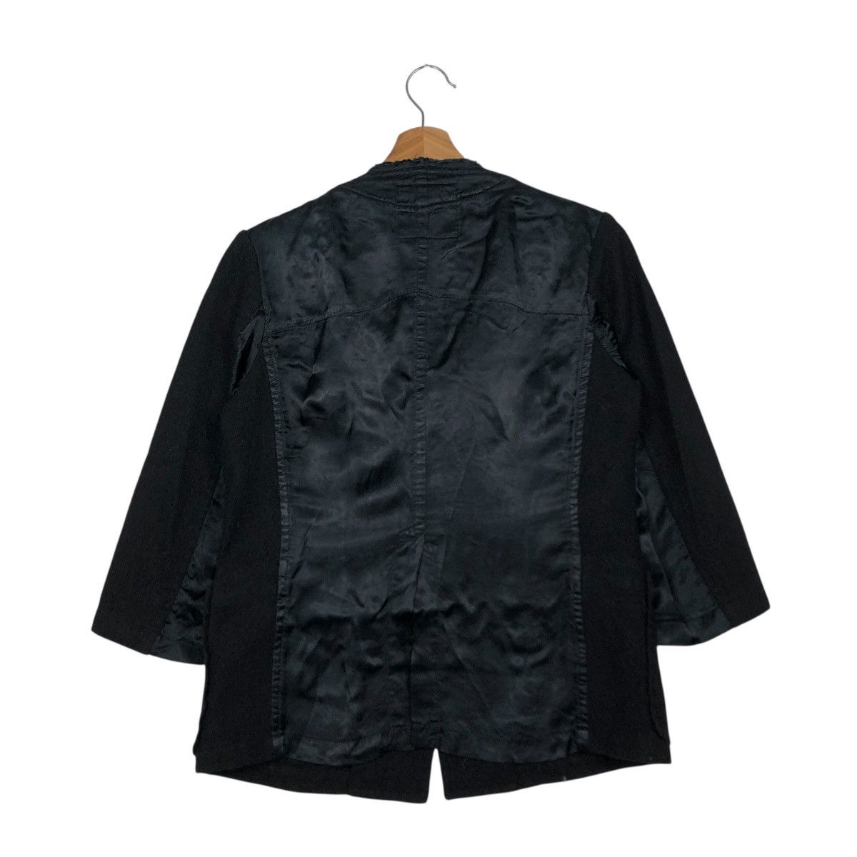 Yohji Yamamoto 🔥RICH BLACK CROPPED WOOL JACKET WORKER Y’S YOHJI YAMAMOTO Size M / US 6-8 / IT 42-44 - 8 Thumbnail