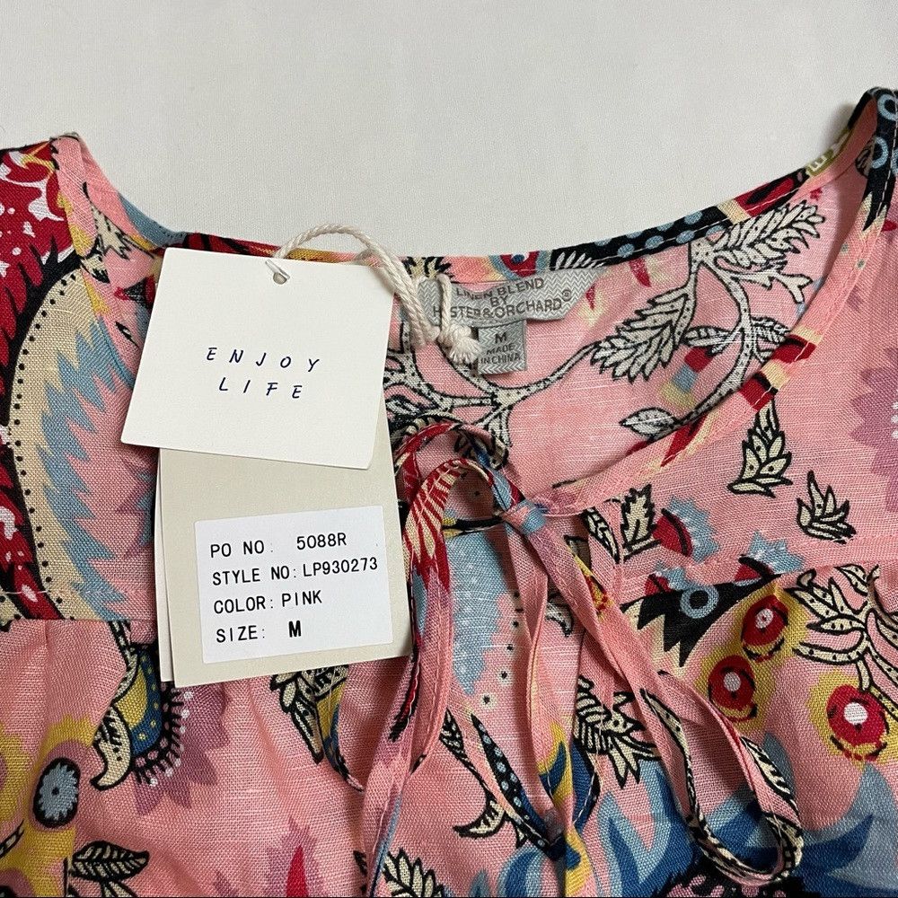 Other NWT New Linen Blend by Hester & Orchard Floral Tropical Blo Size M / US 6-8 / IT 42-44 - 7 Thumbnail
