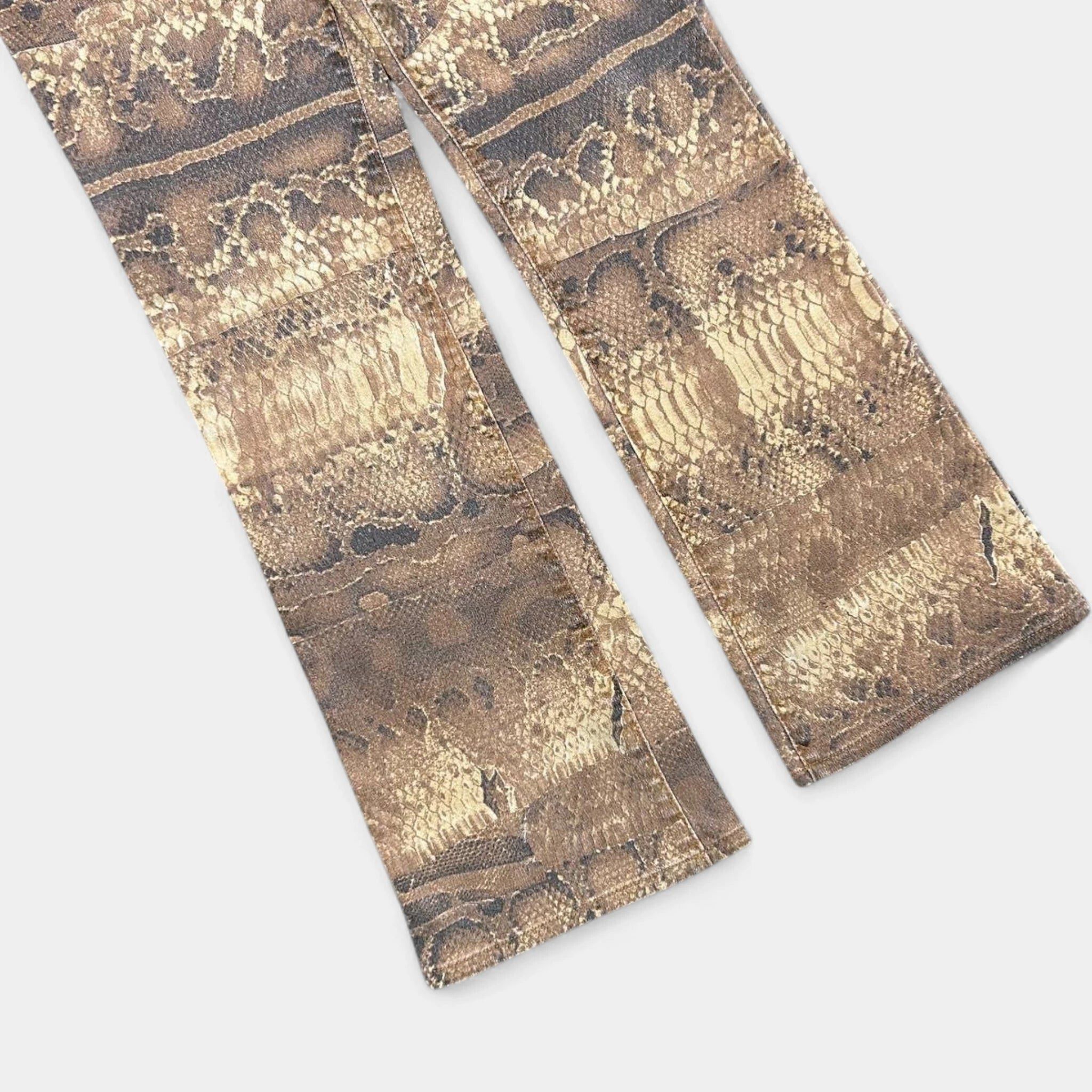 Roberto Cavalli Just Cavalli 2000s Snakeskin Pattern Pants Size 27" / US 4 / IT 40 - 6 Thumbnail