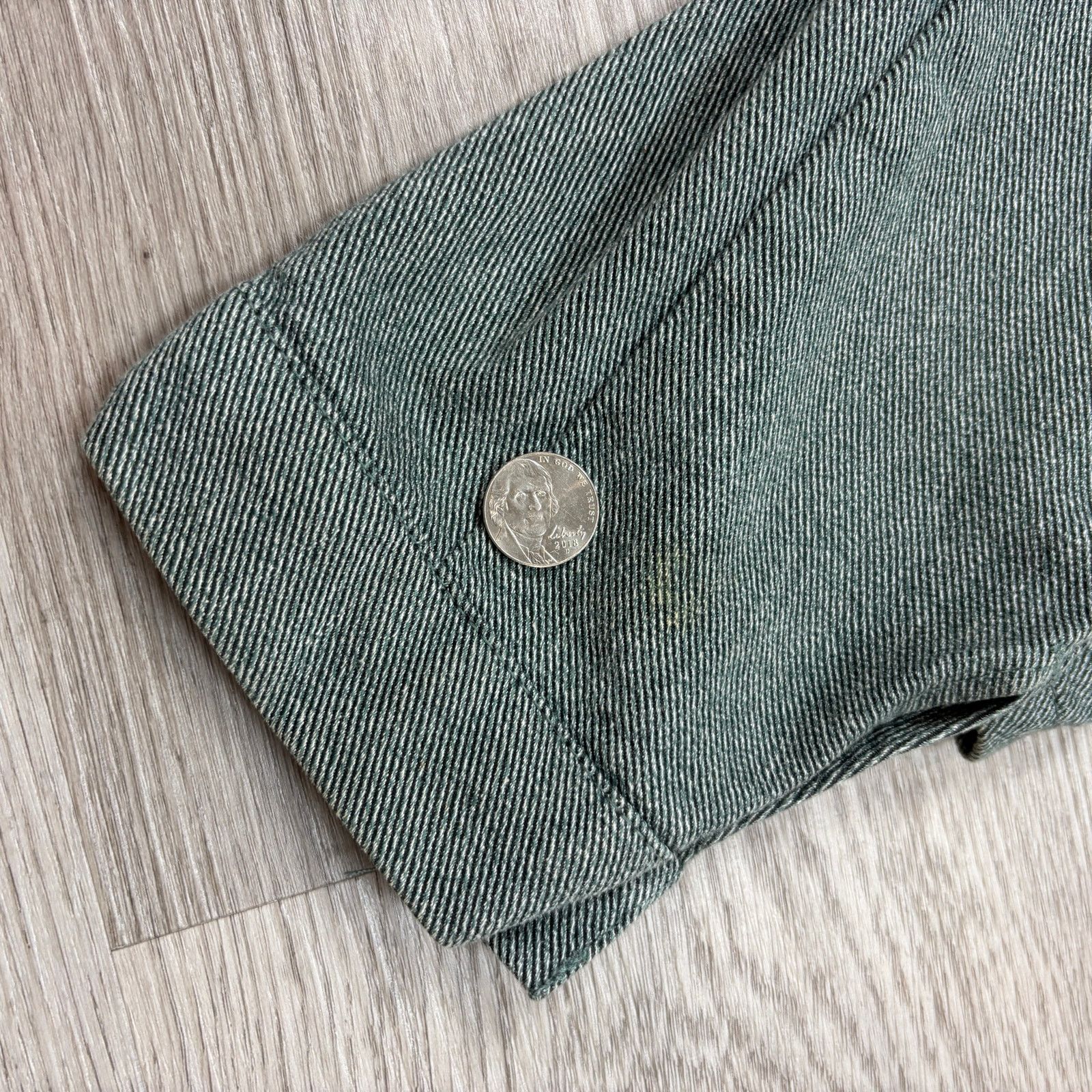 Vintage Vintage Swiss Army Denim Twill Work Shirt Jacket Shacket 48 Size US XL / EU 56 / 4 - 13 Thumbnail