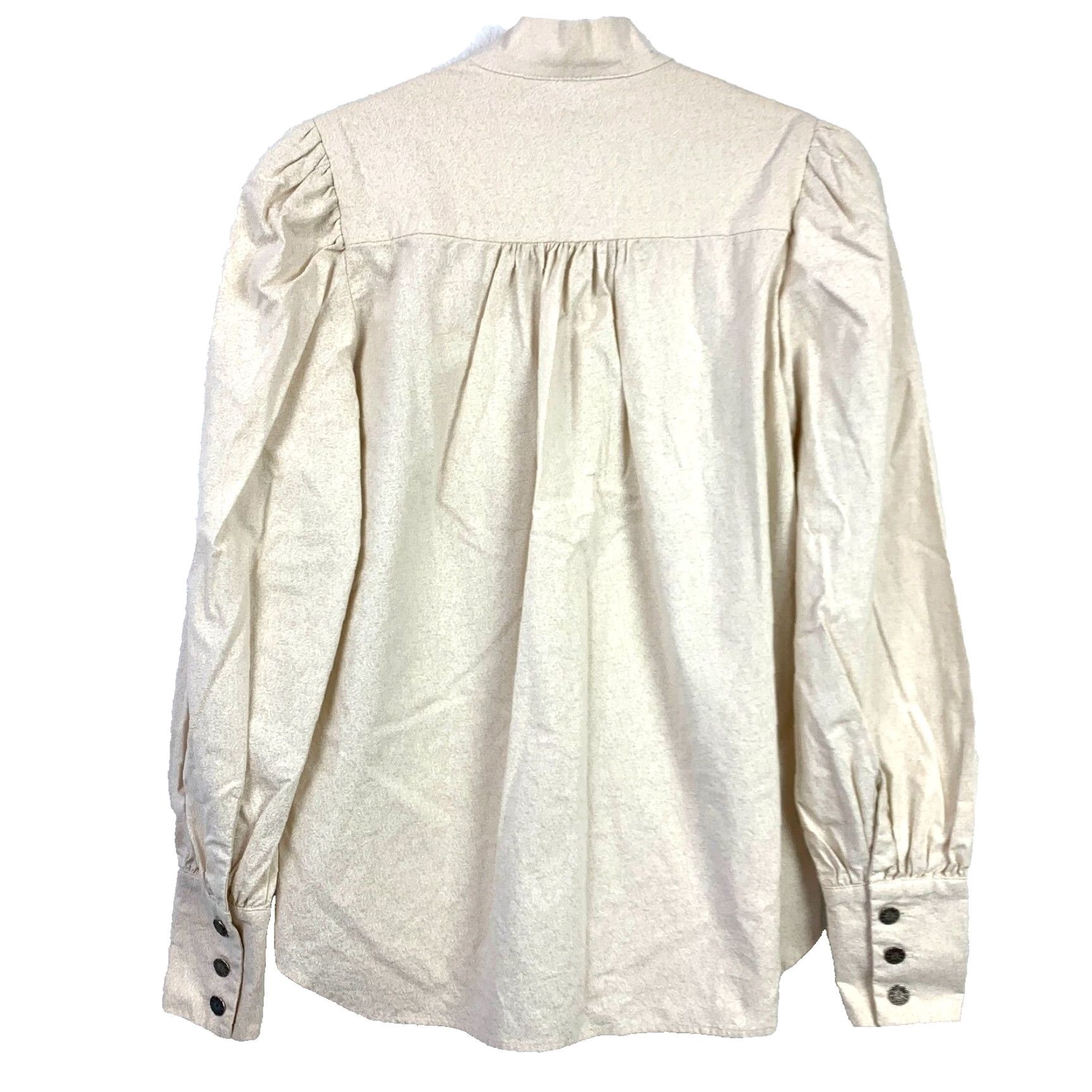 Vintage VINTAGE Wah Maker Shirt Western Ivory 1990s Paisley Print Prairie Puff Medium Mens Size M / US 6-8 / IT 42-44 - 4 Thumbnail