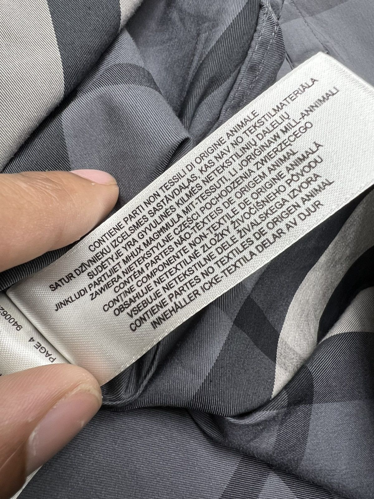 Burberry Burberry Grey Checked Shirt Size Medium Size US M / EU 48-50 / 2 - 7 Thumbnail