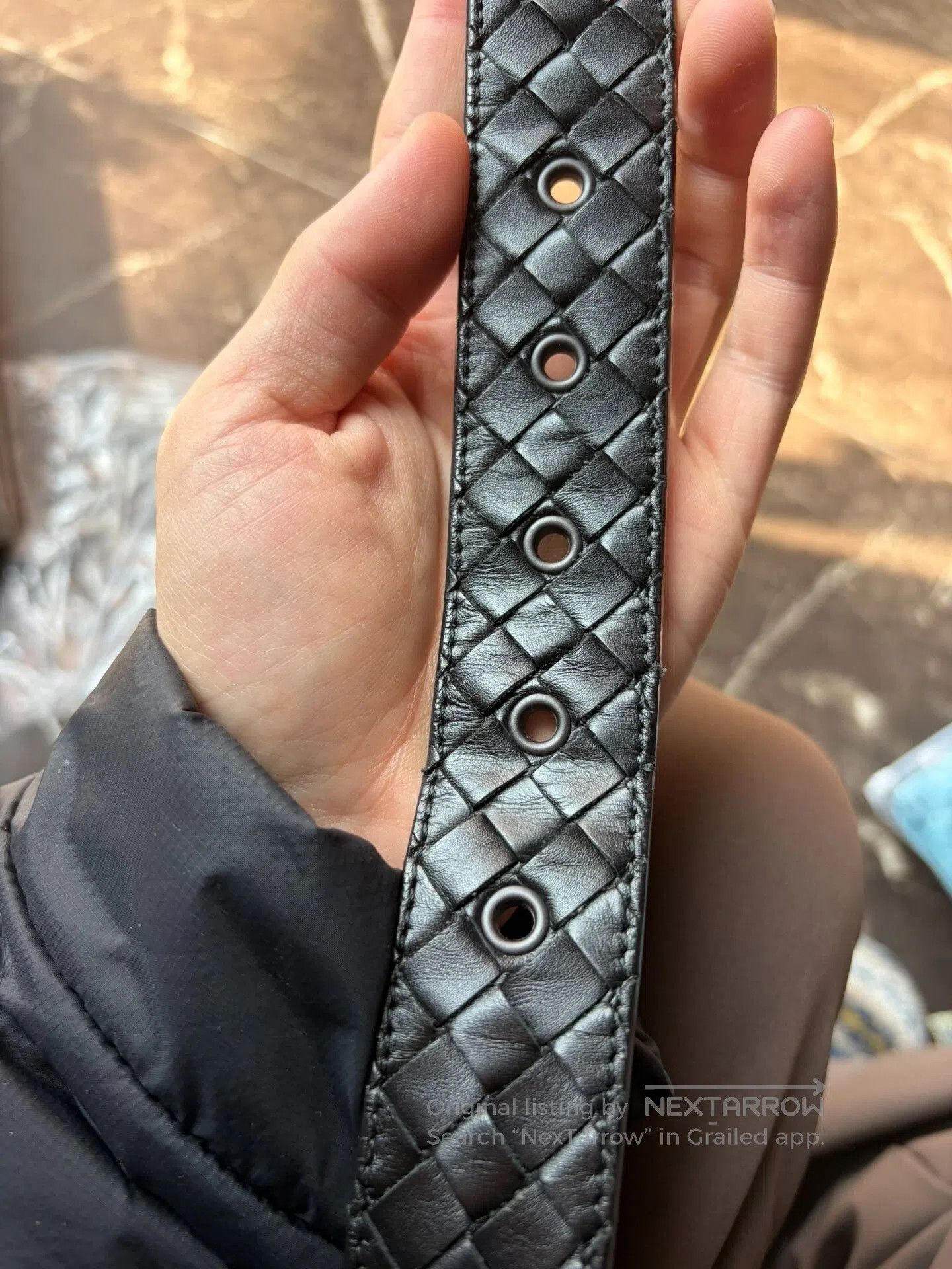 Bottega Veneta Bottega Veneta Black Woven Belt. Size ONE SIZE - 6 Thumbnail