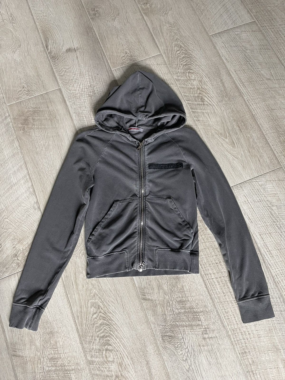 Prada Prada Zip Hoodie Woman Size XS Grey RIRI Vintage | Grailed 