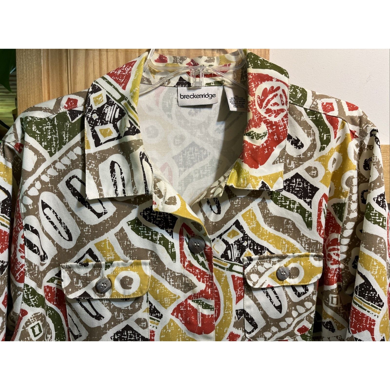Other Vintage 90s Breckenridge Shirt Jacket XL Boho Artsy Hippie Size XL / US 12-14 / IT 48-50 - 3 Thumbnail