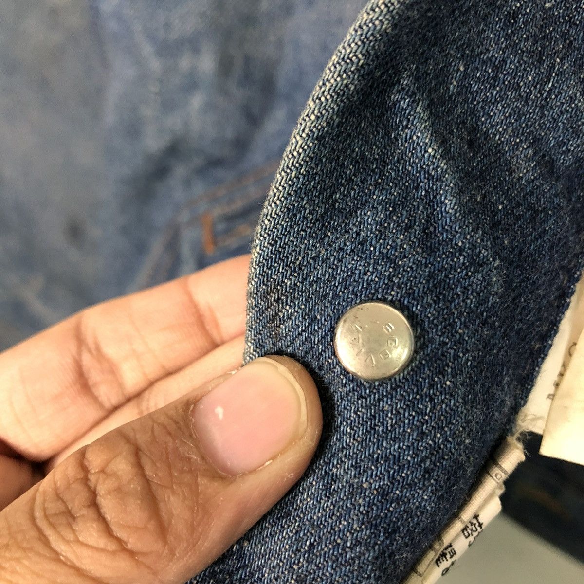 Vintage 🔥VINTAGE TRUCKER DENIM JACKET BLANKET WRANGLER UNION MADE Size US L / EU 52-54 / 3 - 19 Thumbnail
