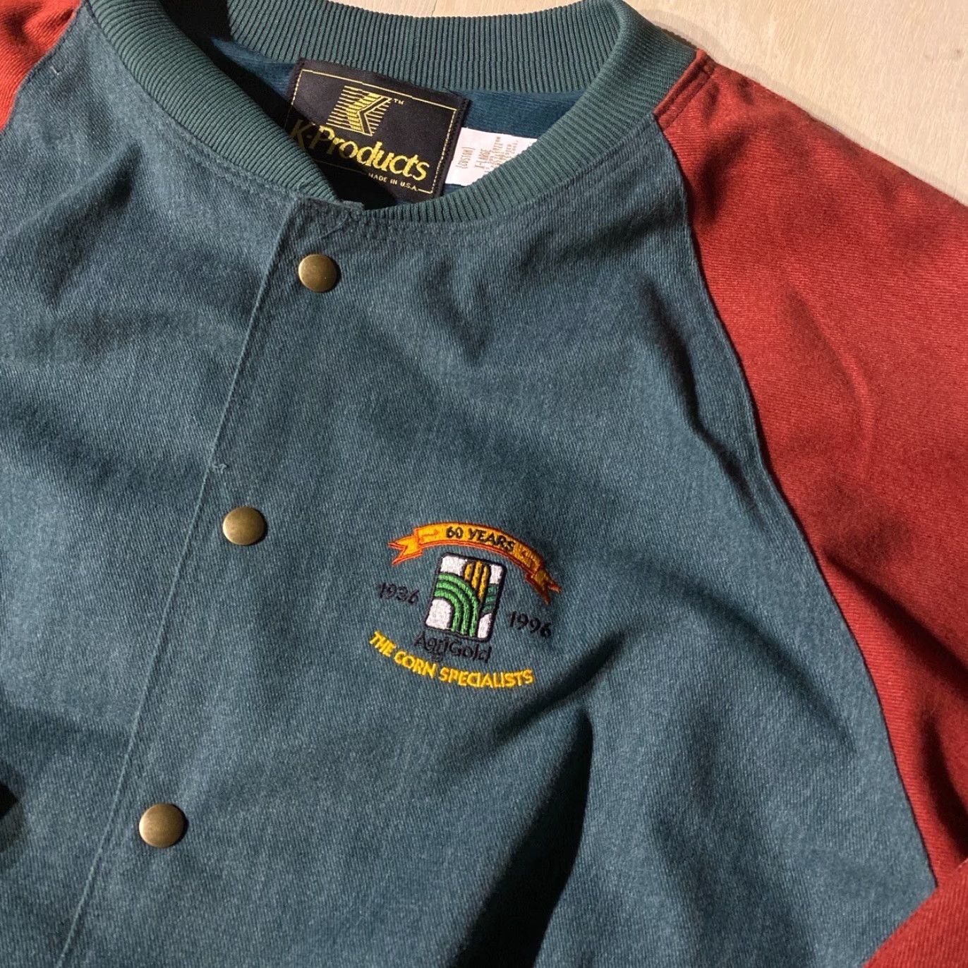 Vintage VINTAGE K-Products Jacket XL Green AgriGold 1996 Mens Button Up Size US XL / EU 56 / 4 - 2 Thumbnail