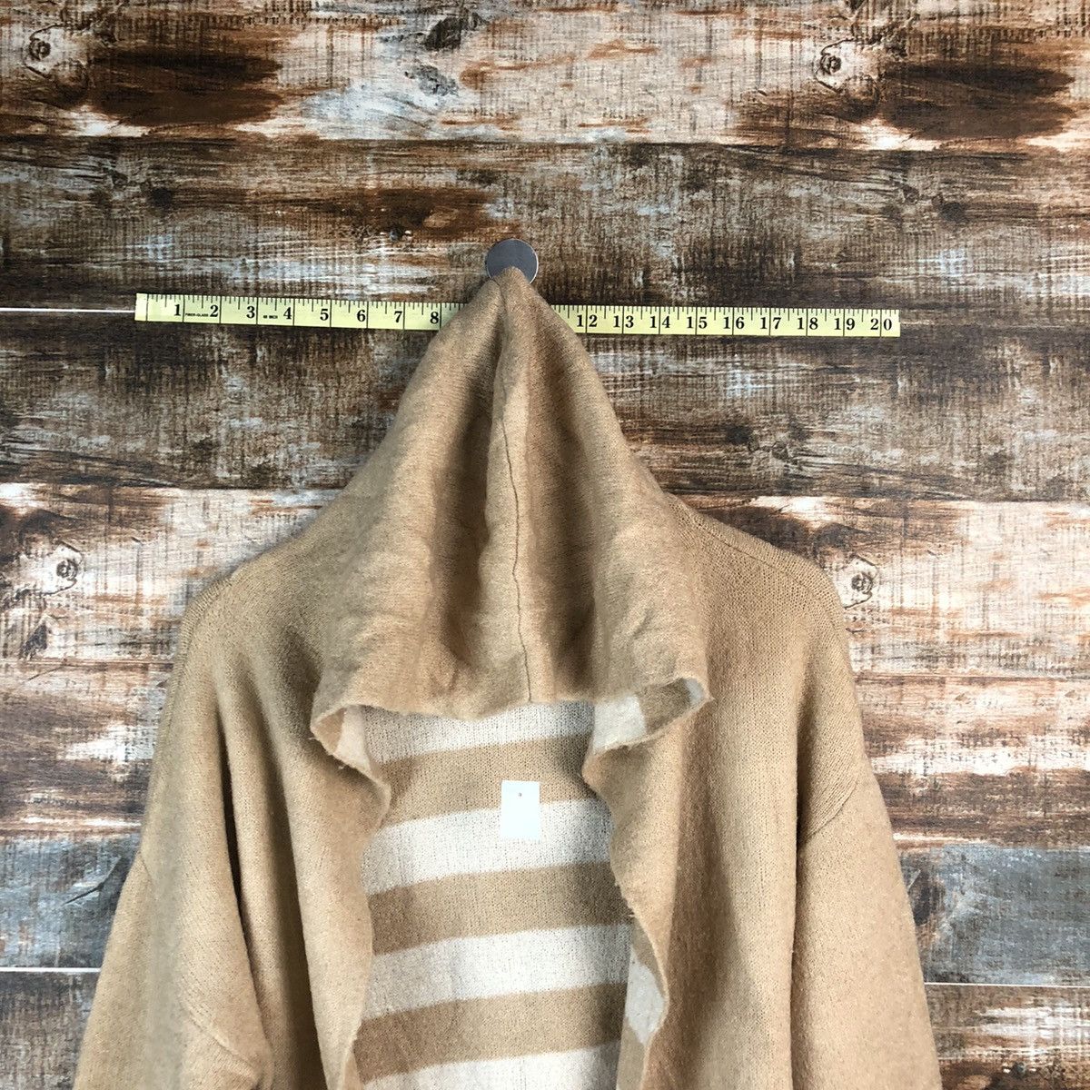 Homespun Knitwear × Japanese Brand Japanese Brand Brown knitwear cardigan Hoodie #A1556 Size L / US 10 / IT 46 - 4 Thumbnail