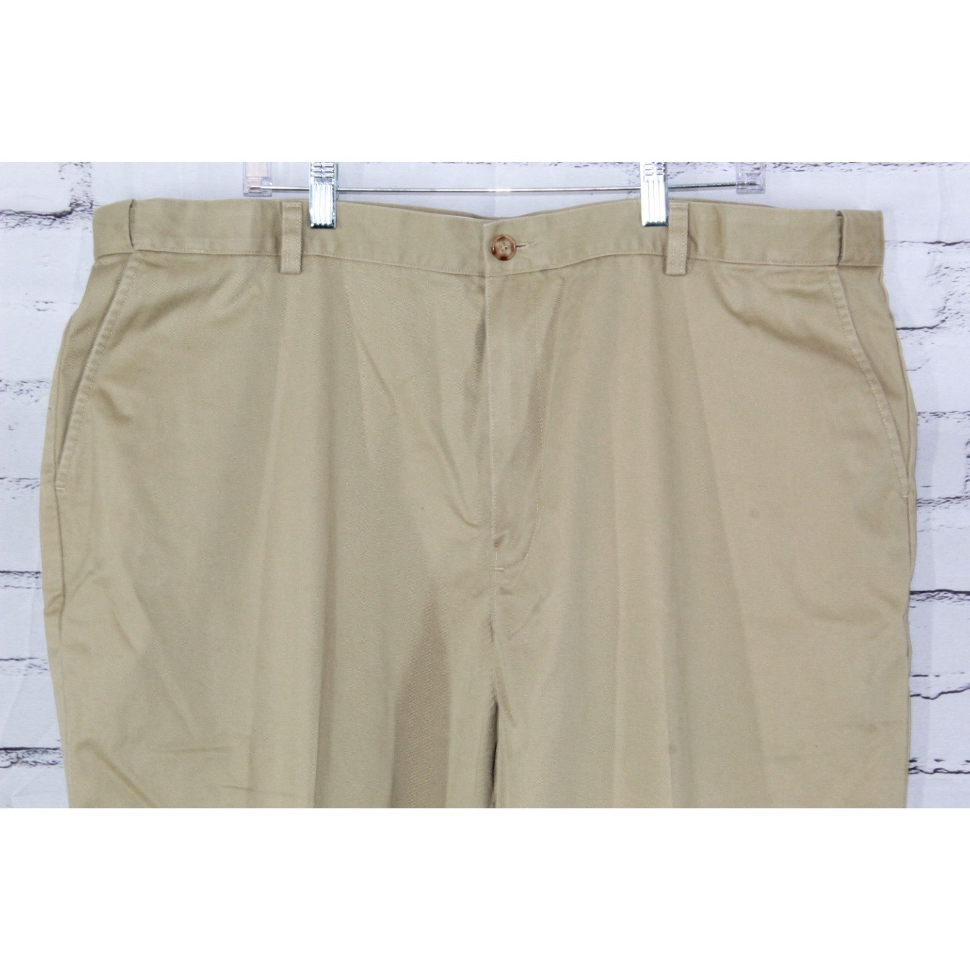 L.L. Bean LL Bean Men Wrinkle Free Chinos Hidden Comfort Khaki Dress Size US 44 / EU 60 - 3 Thumbnail