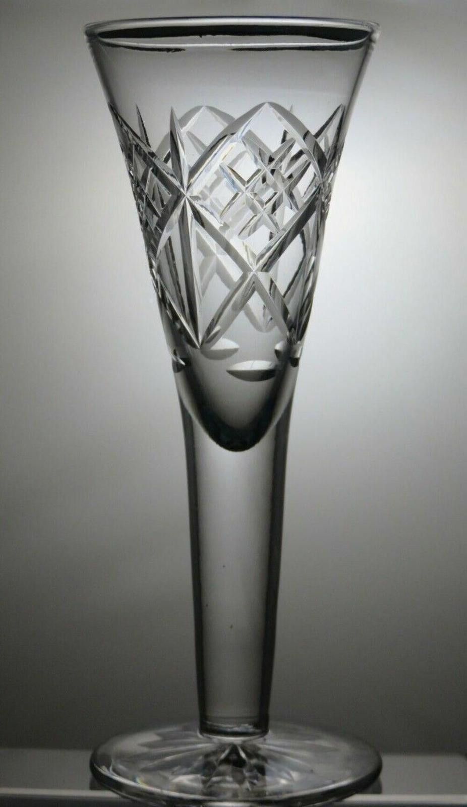 The Unbranded Brand Stunning Lead Crystal Cut Tall Flute Vase 12 1/4" Size ONE SIZE - 3 Thumbnail