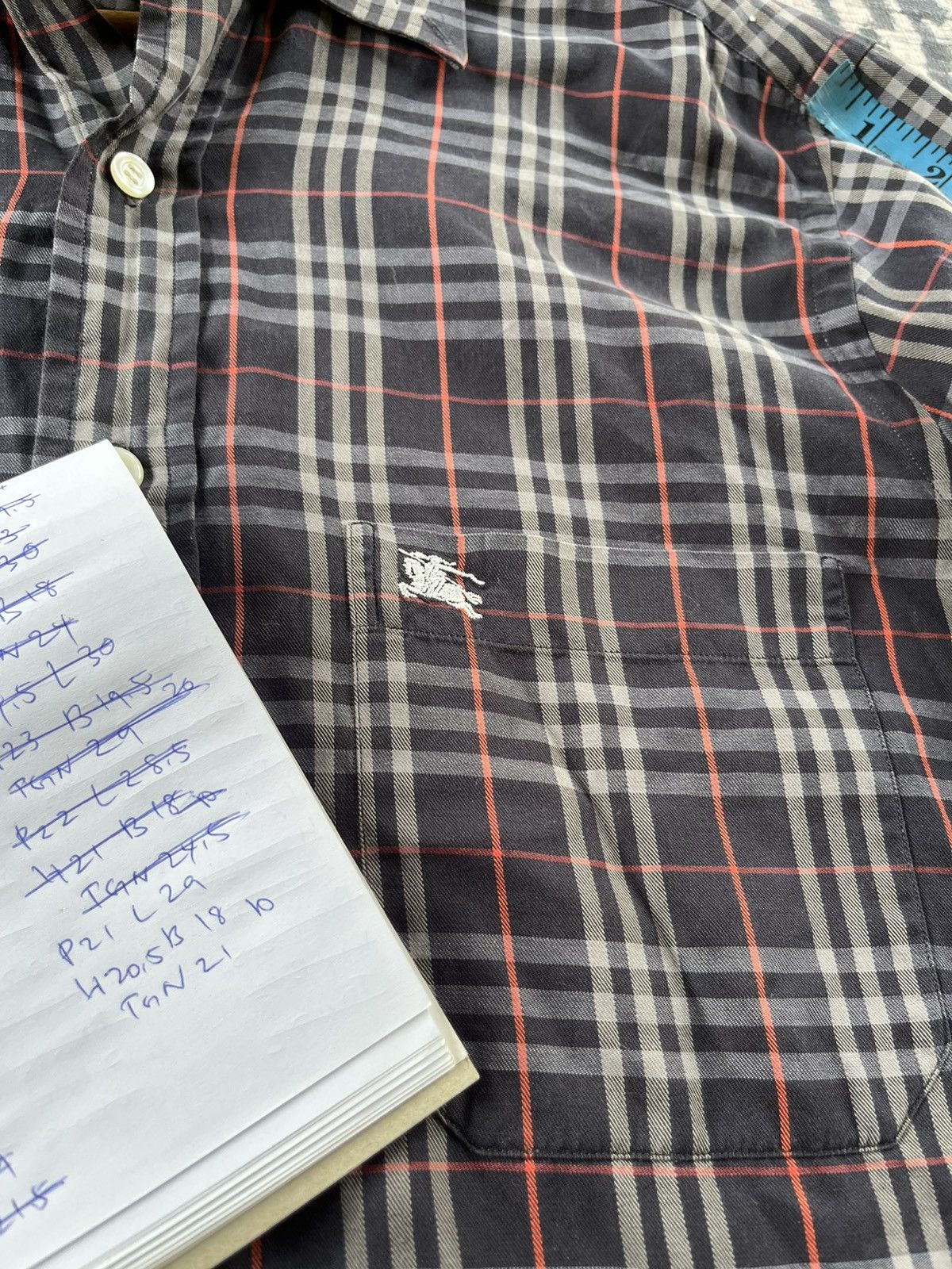 Burberry × Designer × Vintage 🔥 Vintage Burberrys Novacheck Shirt Button Up 90s Size US S / EU 44-46 / 1 - 5 Thumbnail