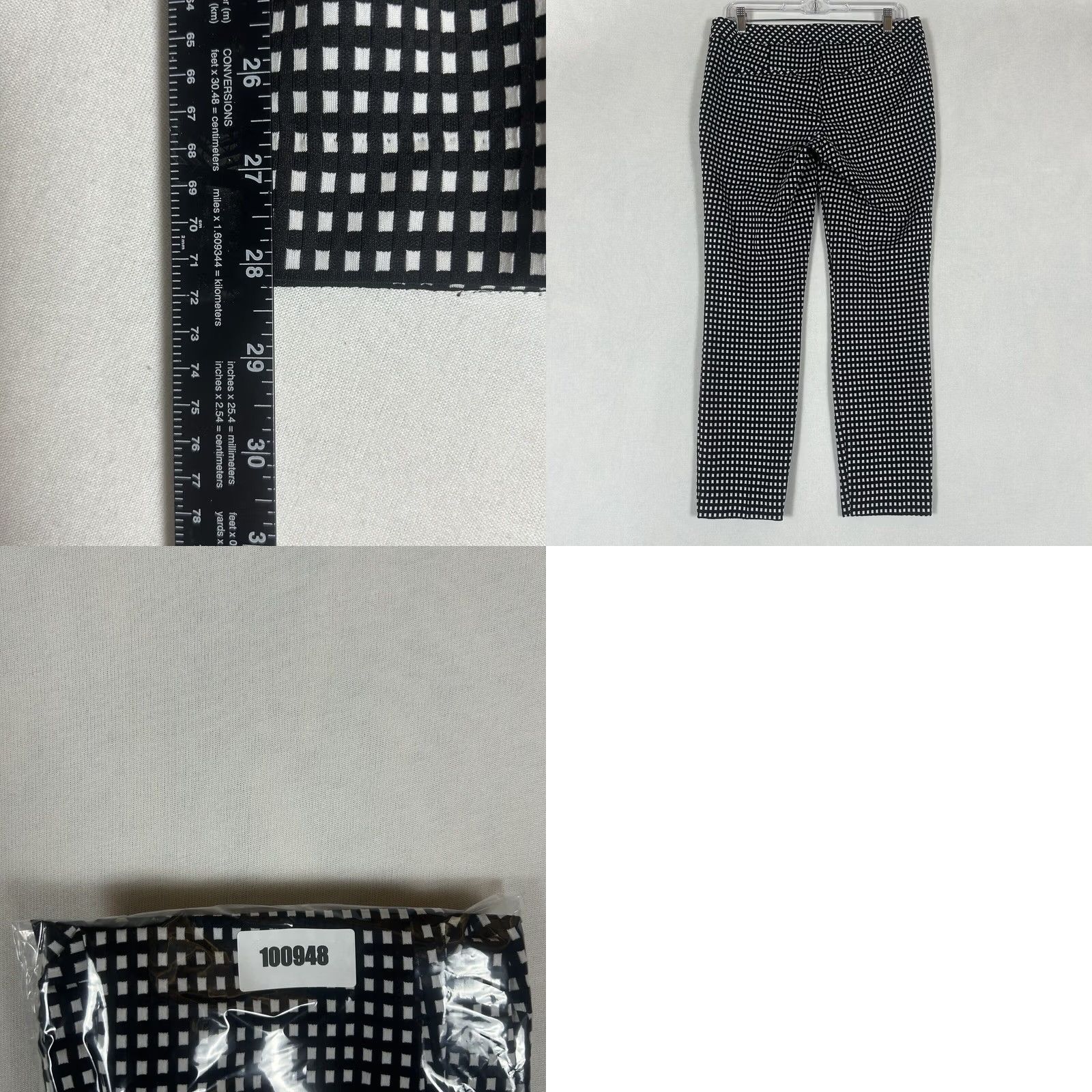 Express Express Columnist Pants Womens Size 6 Regular Black White Houndstooth Plaid Work Shirt? Size 28" / US 6 / IT 42 - 8 Thumbnail