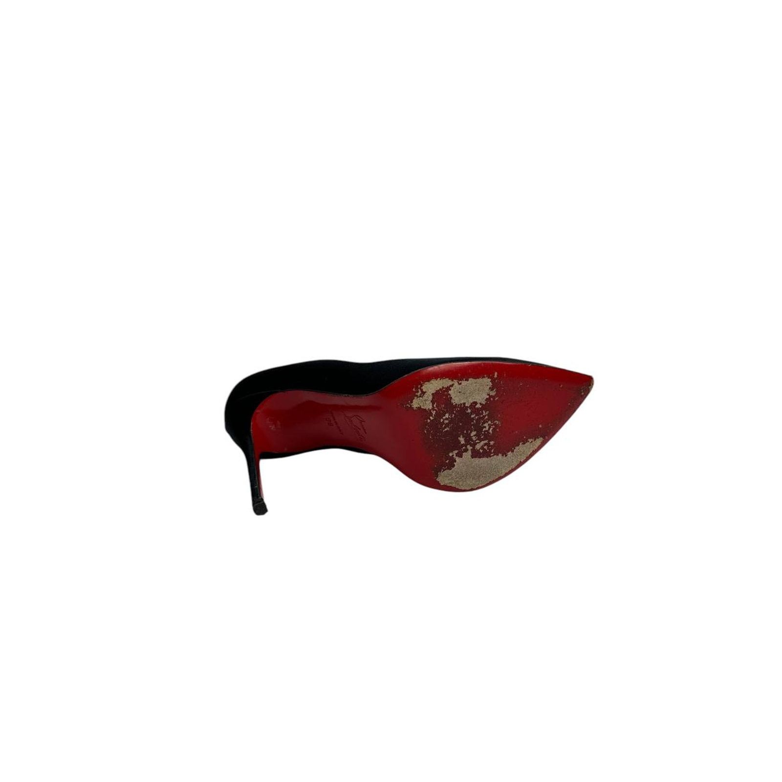 Christian Louboutin Christian Louboutin Black Satin Stiletto Pumps Heels Sz.38 Size US 7 / IT 37 - 6 Thumbnail