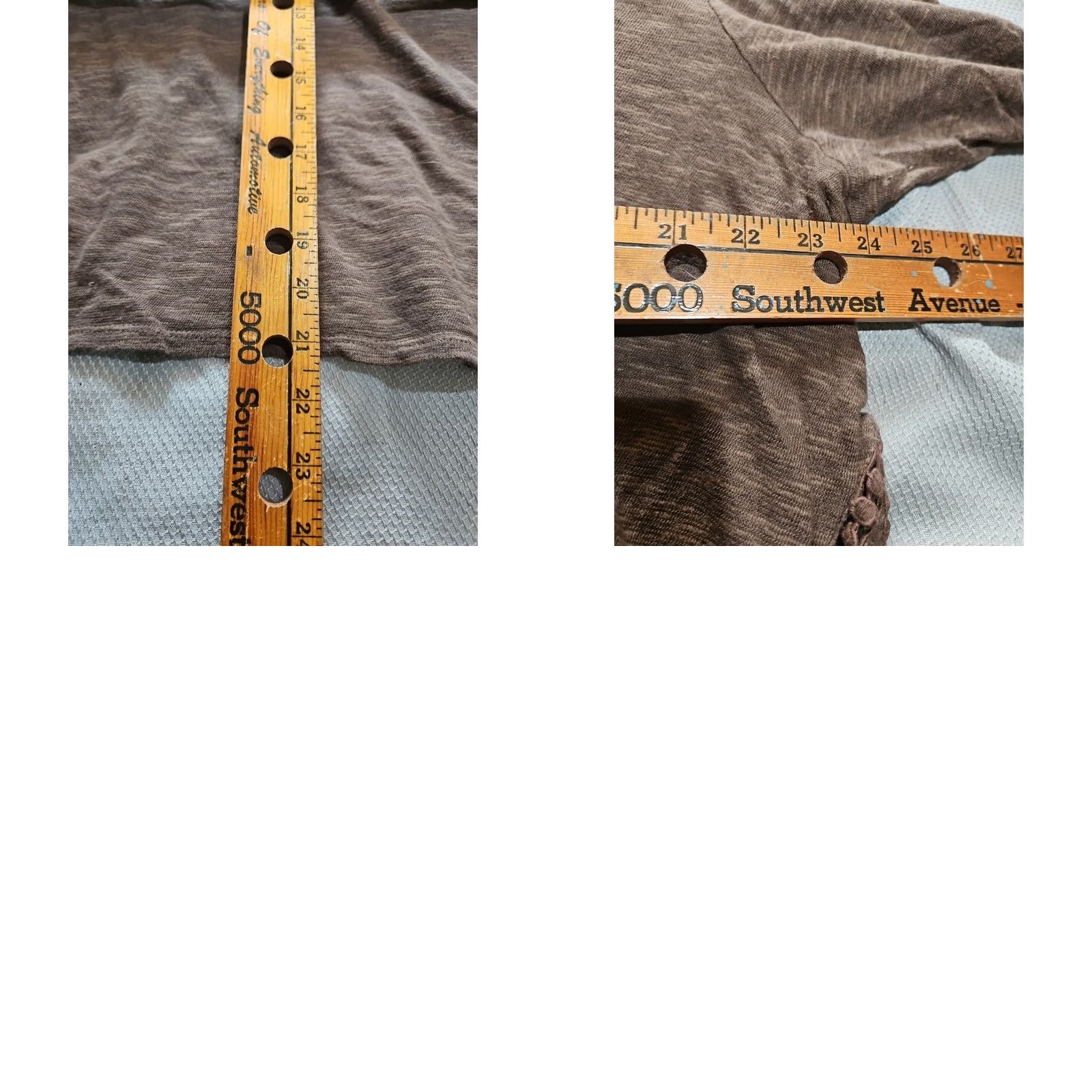 J. Jill VINTAGE J Jill Shirt Womens 3X Plus Brown Pullover Stretch Knit Linen Cotton Blend Top Size XXL / US 16-18 / IT 52-54 - 9 Thumbnail