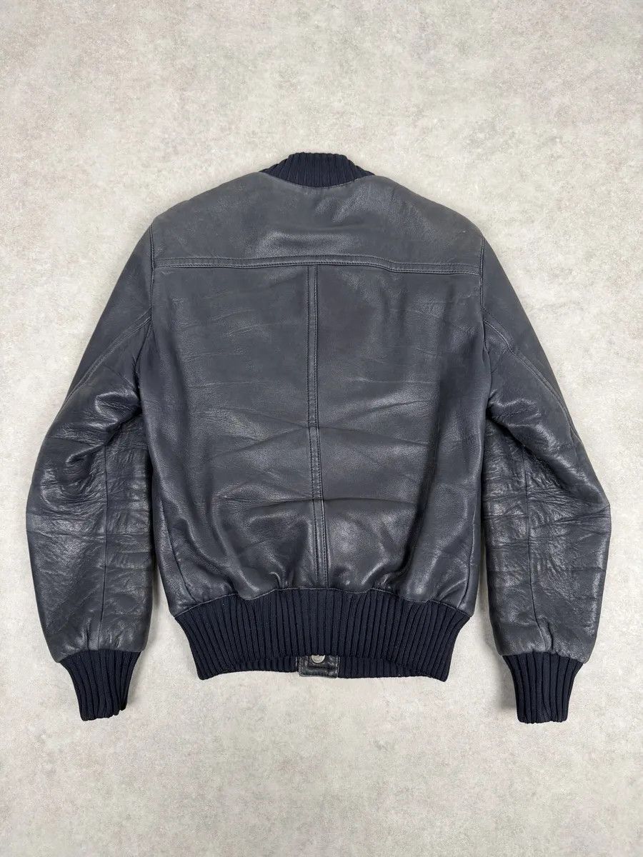 Gucci 2000s Gucci Black Buttoned Leather Bomber Jacket Size US S / EU 44-46 / 1 - 4 Thumbnail