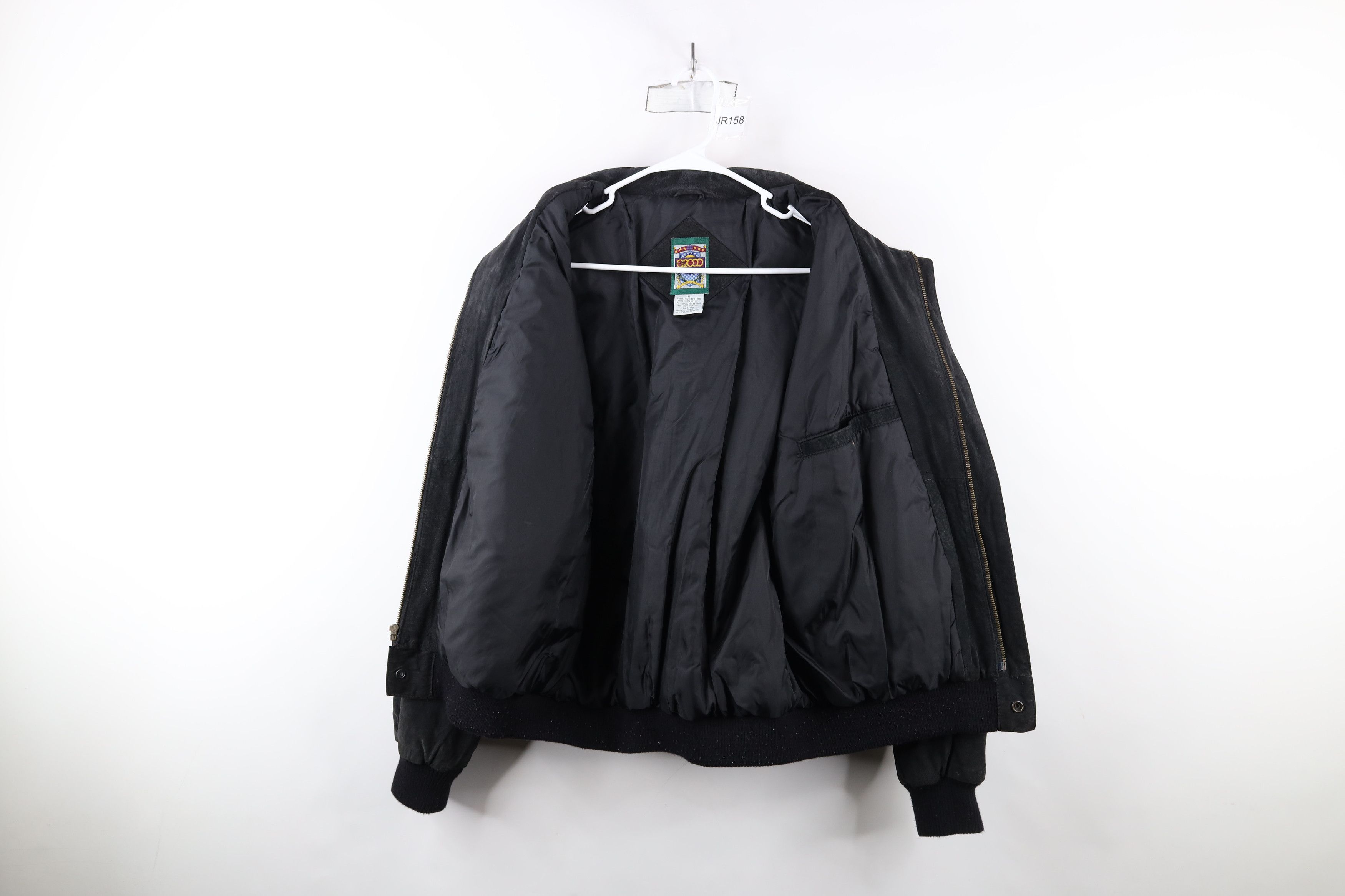 Vintage Vintage 90s Streetwear Leather Flight Bomber Jacket Black Size US M / EU 48-50 / 2 - 11 Thumbnail