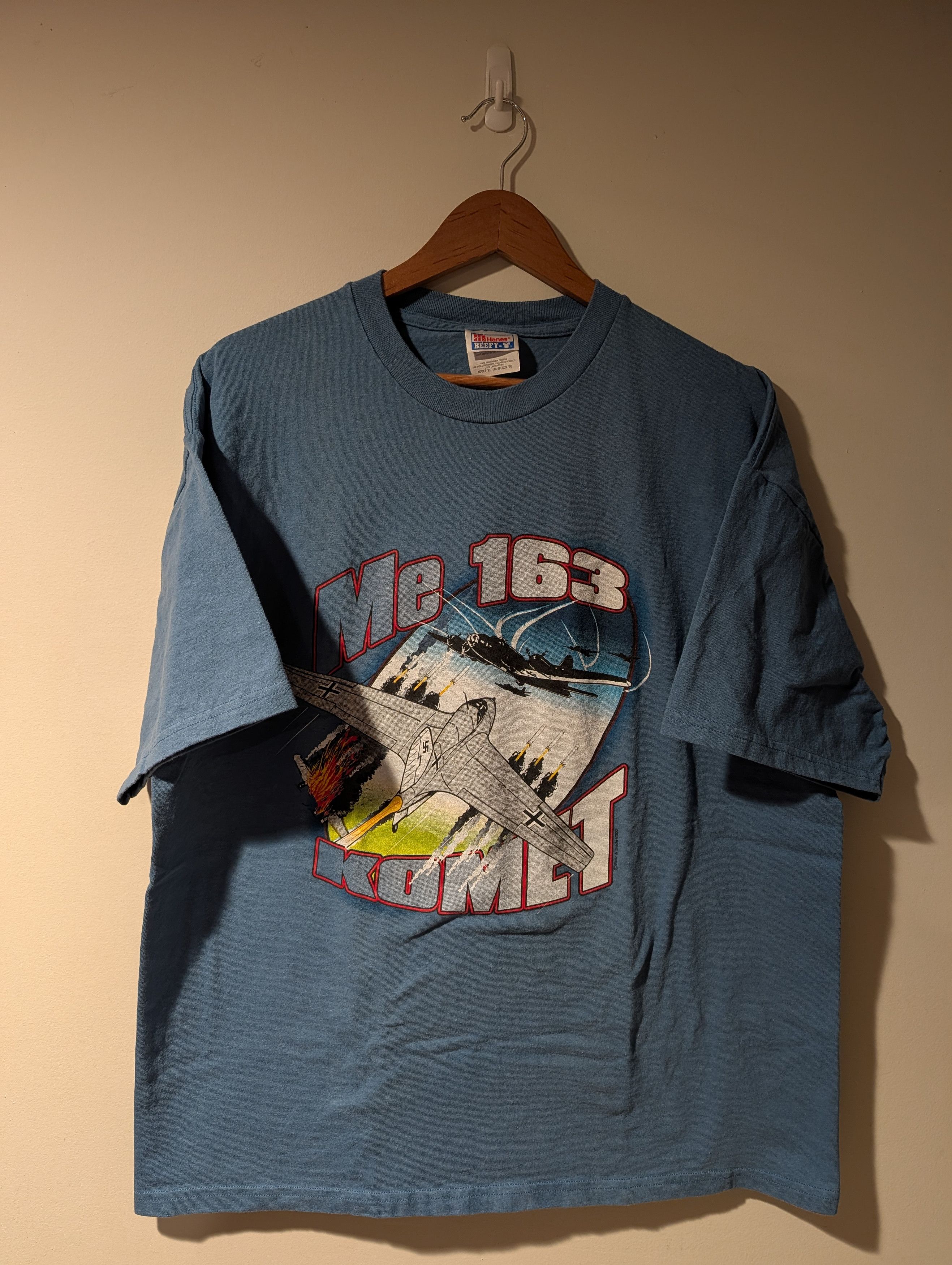 Arts & Science Vintage Me 163 Komet Fighter Plane T-Shirt Double Sided Size US XL / EU 56 / 4 - 1 Thumbnail