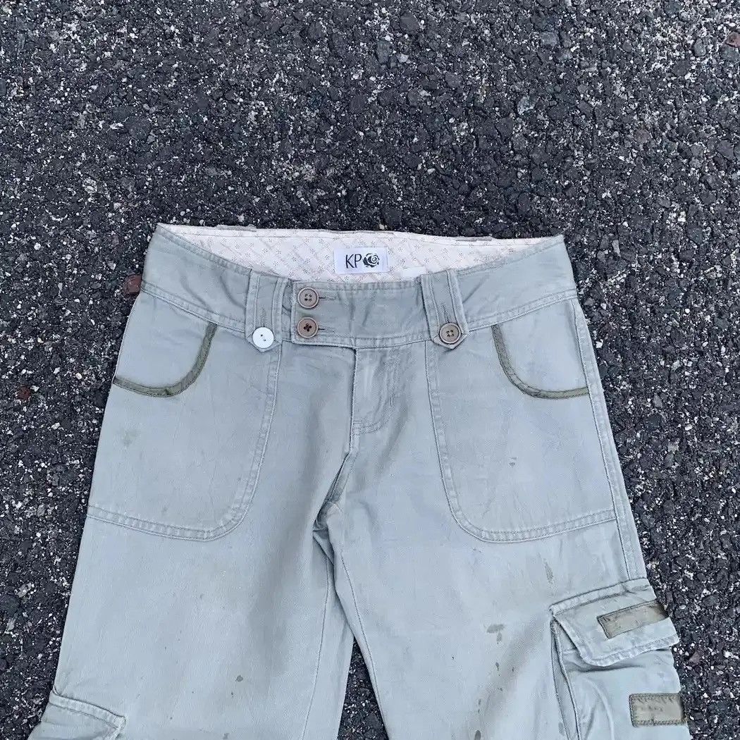 Hunter 💥 RUSTY DIRTY Utility KP Green Baggy Tactical Faded Cargo Pants Size US 29 - 3 Thumbnail