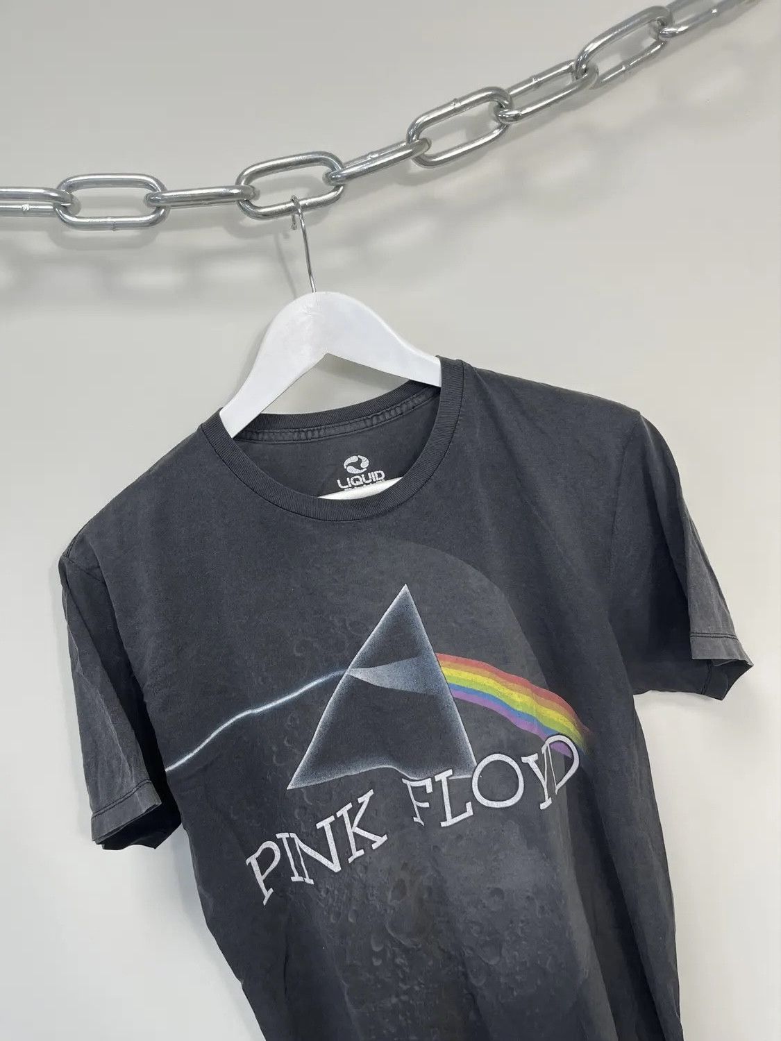 Band Tees × Pink Floyd × Vintage Vintage Pink Floyd Liquid Blue Dark Side Of The Moon Tee Size US S / EU 44-46 / 1 - 2 Thumbnail