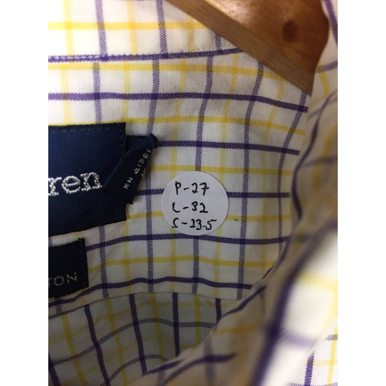 Ralph Lauren × Vintage Vtg Ralph Lauren Blake Two-Ply Cotton Plaid Shirt Size US L / EU 52-54 / 3 - 12 Thumbnail