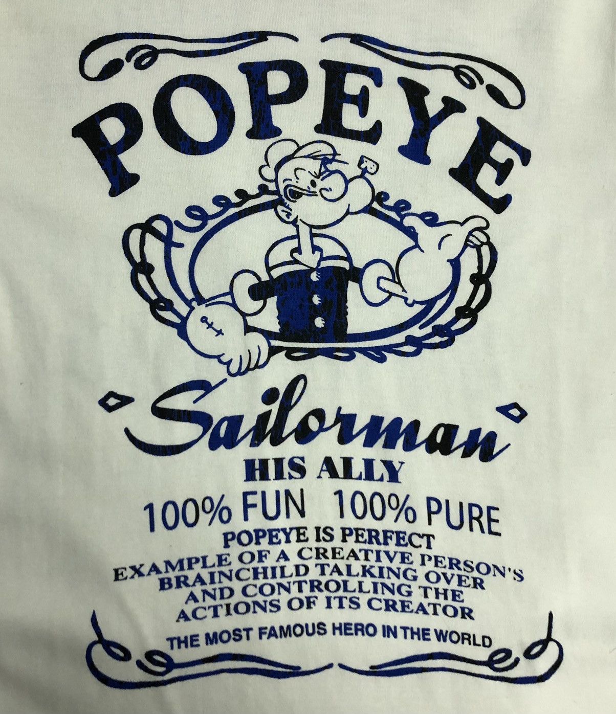 Vintage Vintage Popeye The Sailorman His Ally Long Sleeve T-Shirt Size US L / EU 52-54 / 3 - 3 Thumbnail