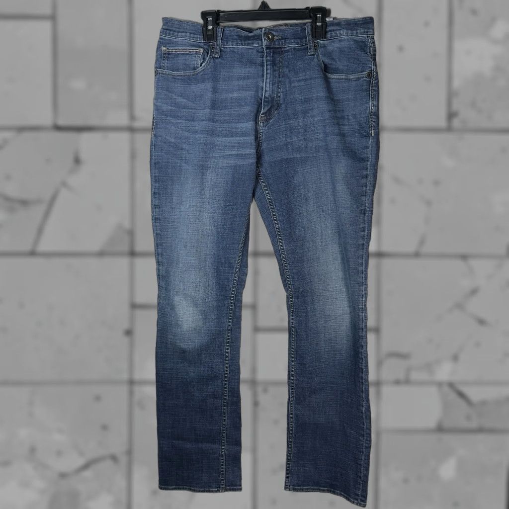 BKE BKE Tyler Jeans Mens 34x33 Straight Blue 100% Cotton Size US 34 / EU 50 - 1 Thumbnail