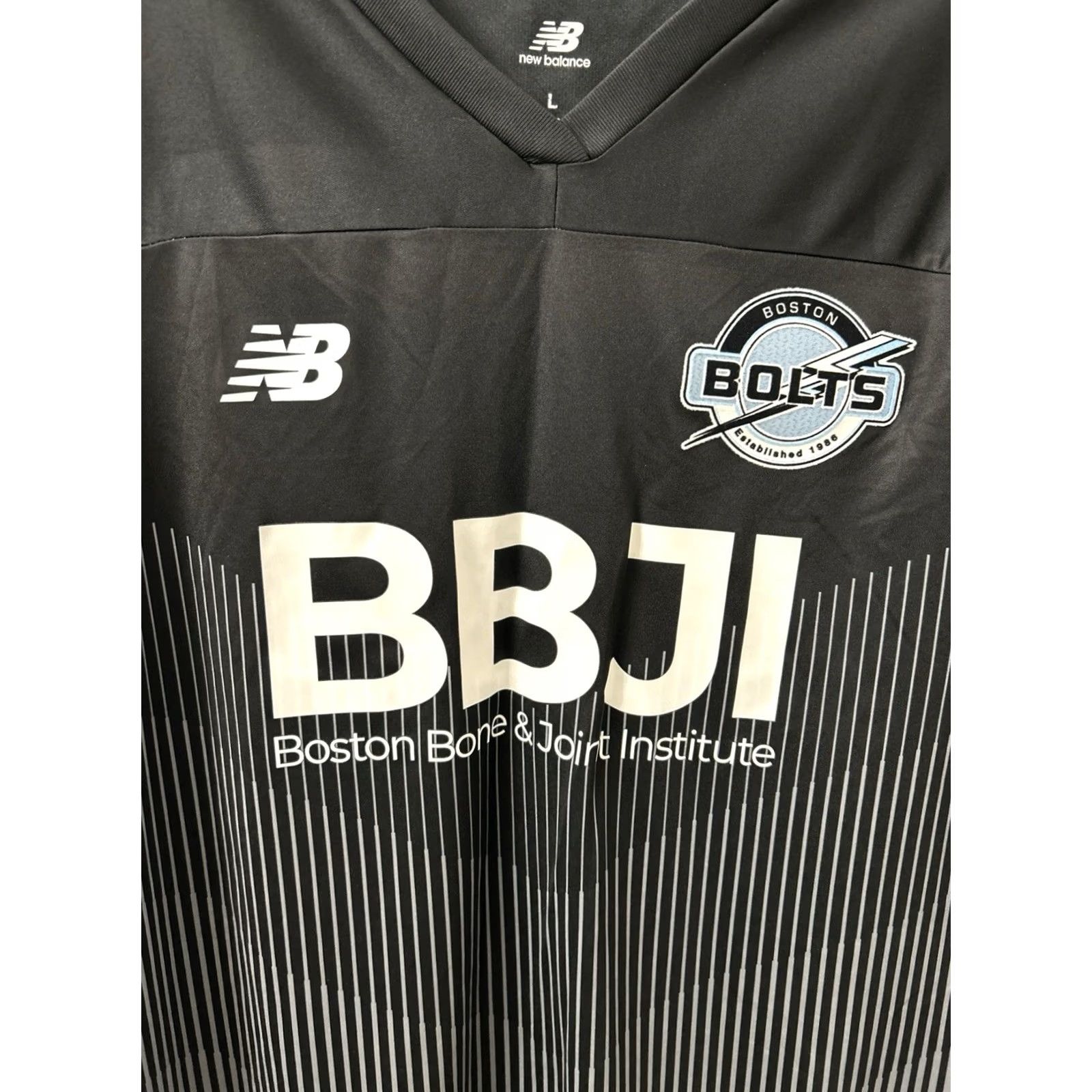New Balance New Balance Boston Bolts Soccer Jersey Mens Large Black NB Dry NWT Size US L / EU 52-54 / 3 - 4 Thumbnail