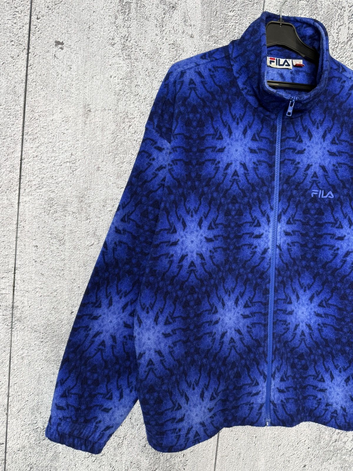 Fila Vintage FILA Abstract Pattern Fleece Jacket Made in Italy Size US L / EU 52-54 / 3 - 7 Thumbnail