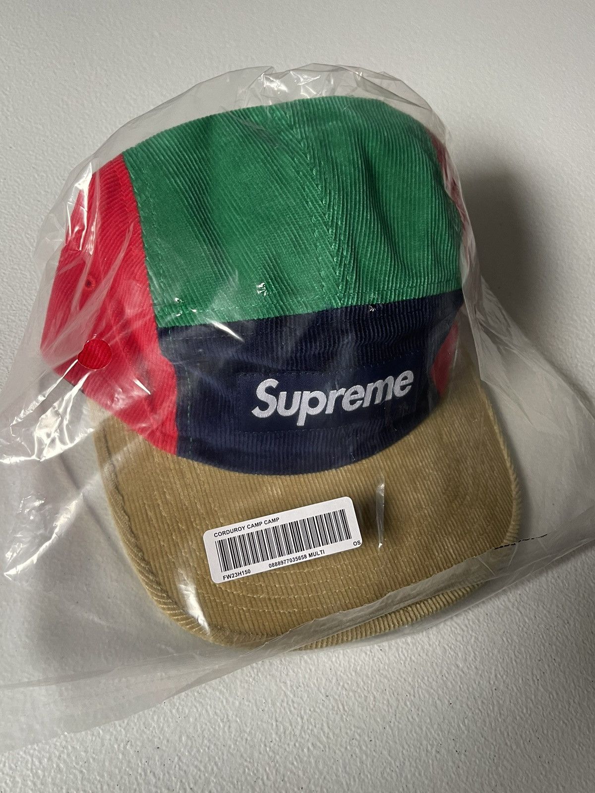 Supreme Color Blocked Corduroy Camp Cap | Grailed