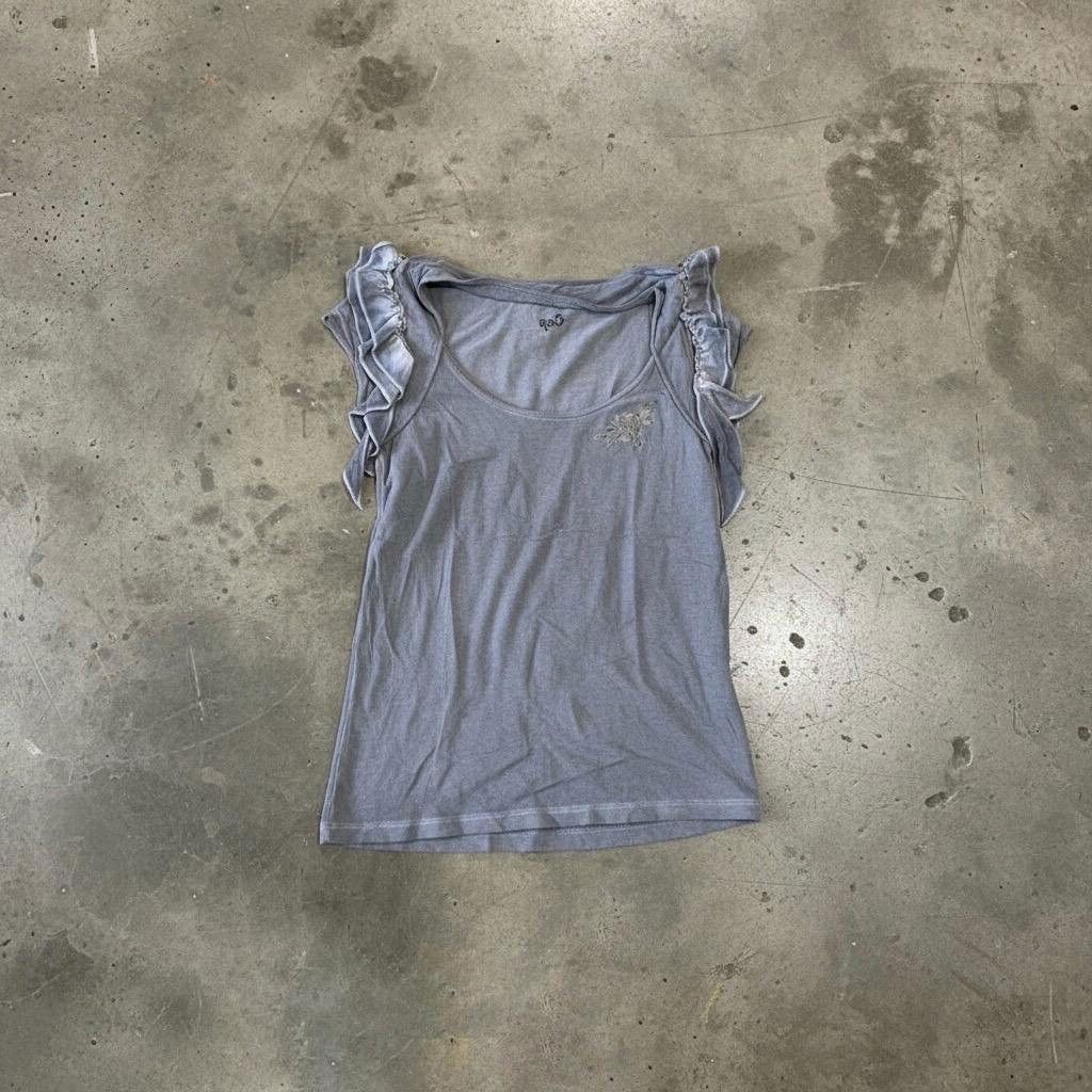 Cop Copine The Cop Copine Cutout Frilly Tee Size ONE SIZE - 3 Thumbnail