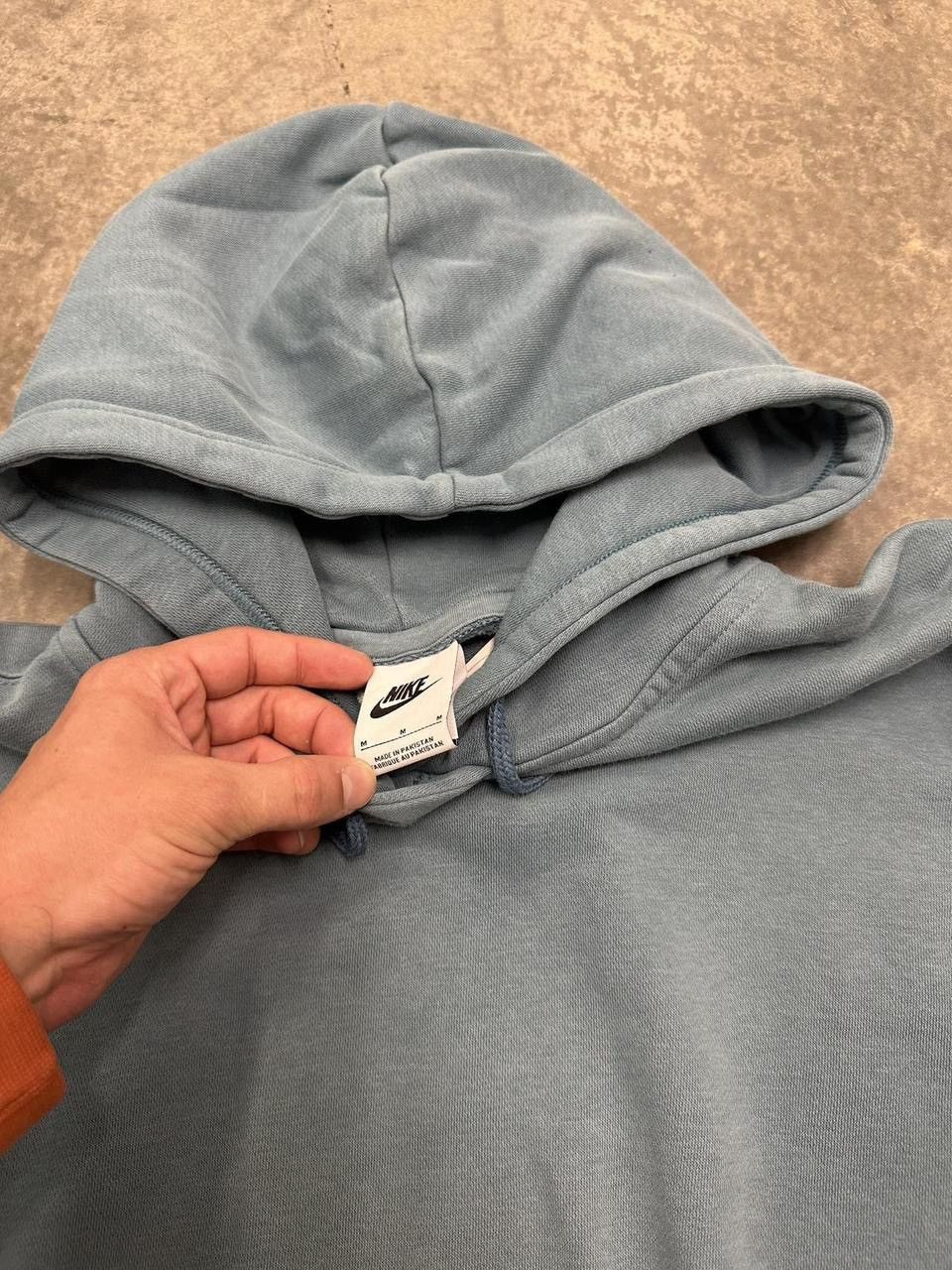 Nike Vintage Nike Blue Center Swoosh Hoodie Size Medium Size US M / EU 48-50 / 2 - 5 Thumbnail