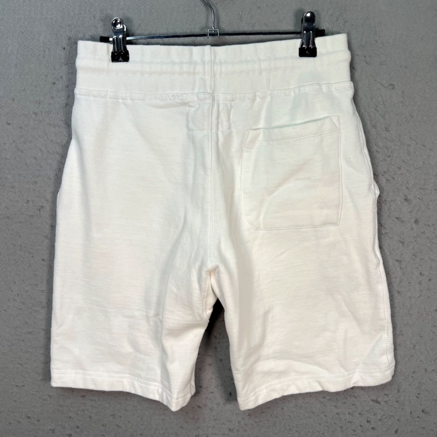 Vintage Camp Isidro Womens Small White Soft Cotton Drawstring Lounge Shorts Size 28" / US 6 / IT 42 - 2 Thumbnail