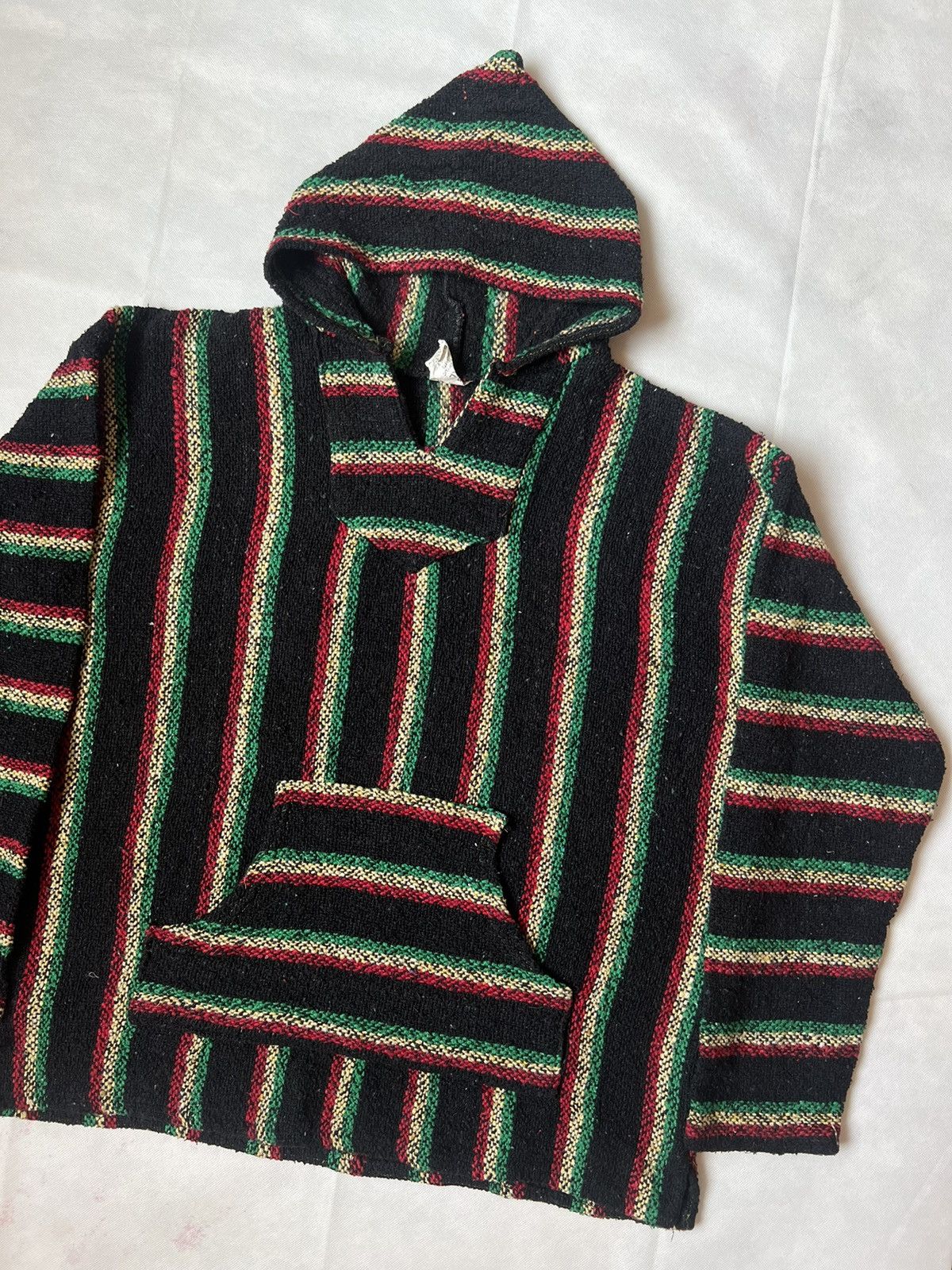 Mexican Threads Rare Sunspecs Rasta Mexican Baja Knit Hoodie Pullover Size US XL / EU 56 / 4 - 3 Thumbnail