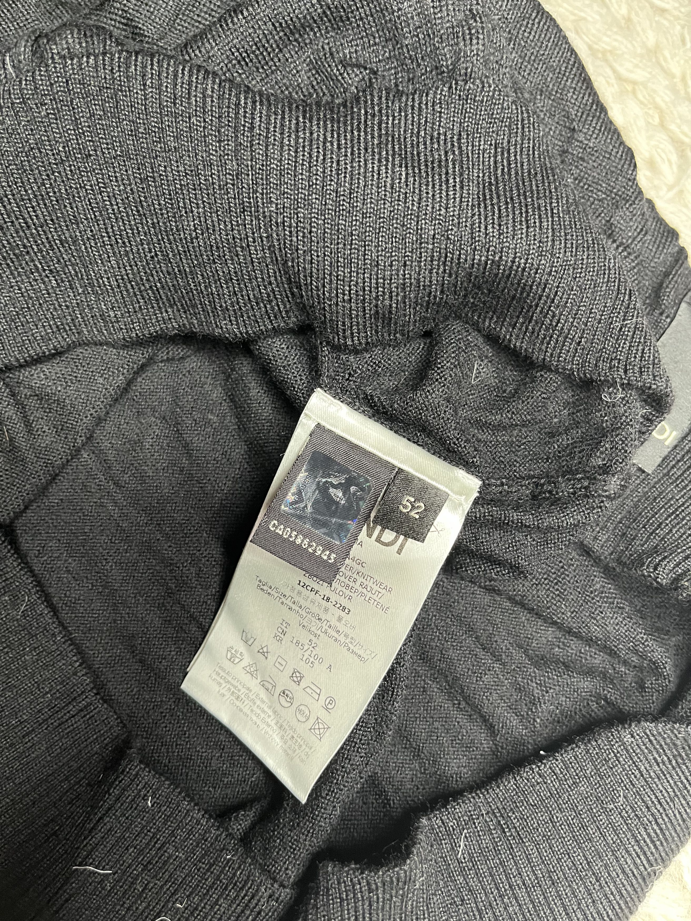 Fendi Wool sweatshirt Fendi Black Size US L / EU 52-54 / 3 - 5 Thumbnail