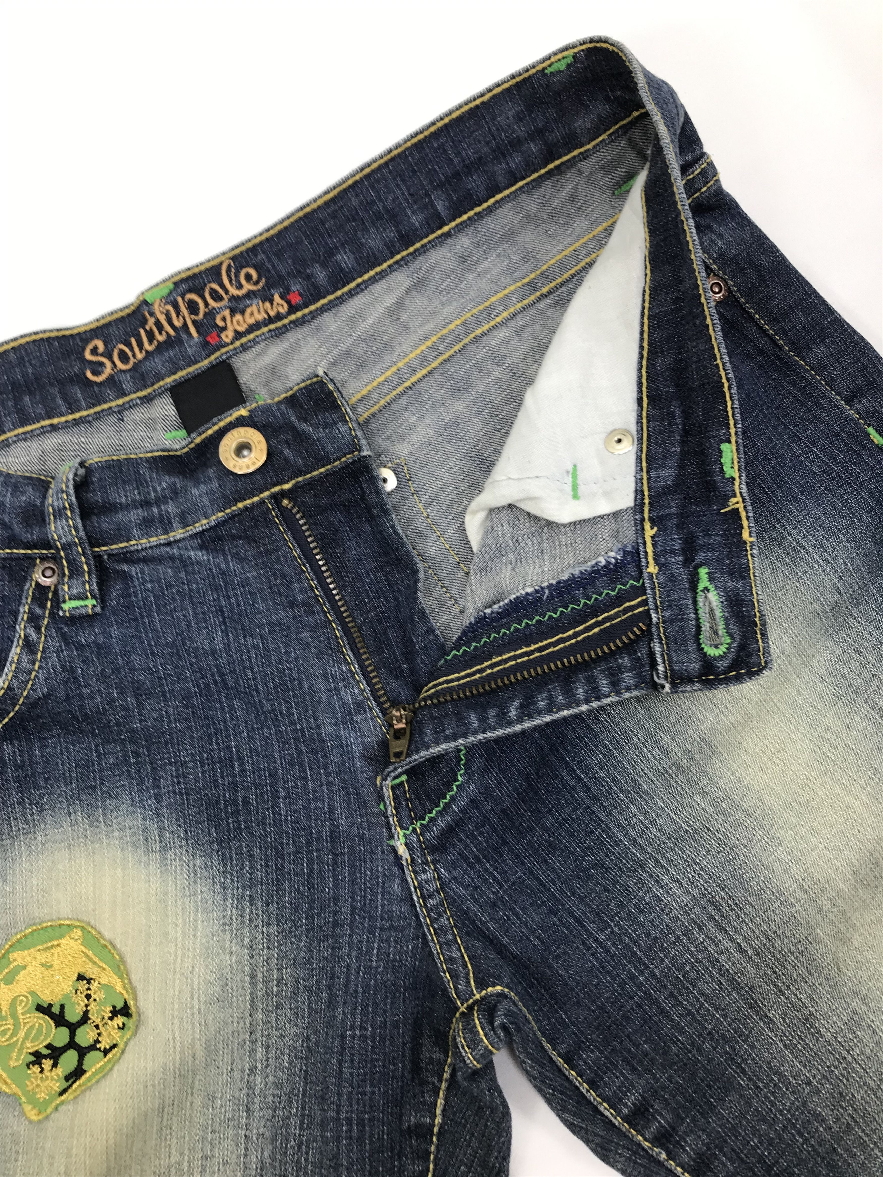 Southpole Vintage Southpole Embroidered Flare Jeans Size 30" / US 8 / IT 44 - 9 Thumbnail